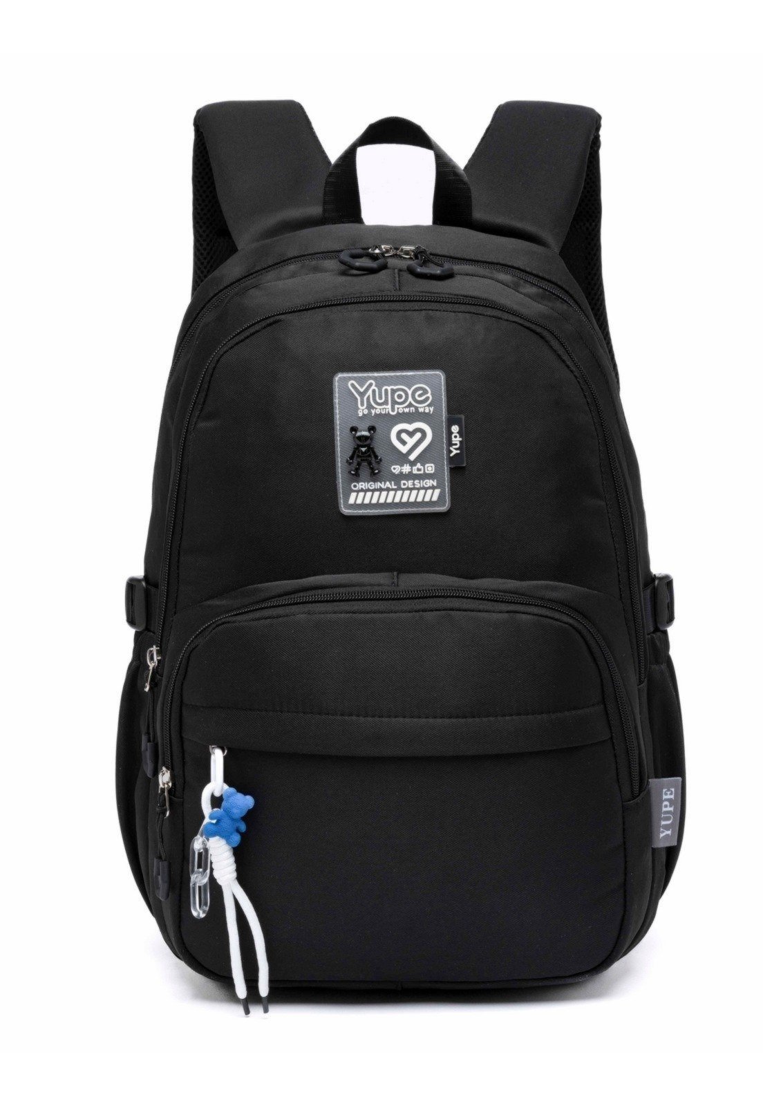 Vista 2 Infantil - Mochila Reforçada Feminina Bolsa Yupe Casual Escola Trabalho Espaçosa preto YUPE preto