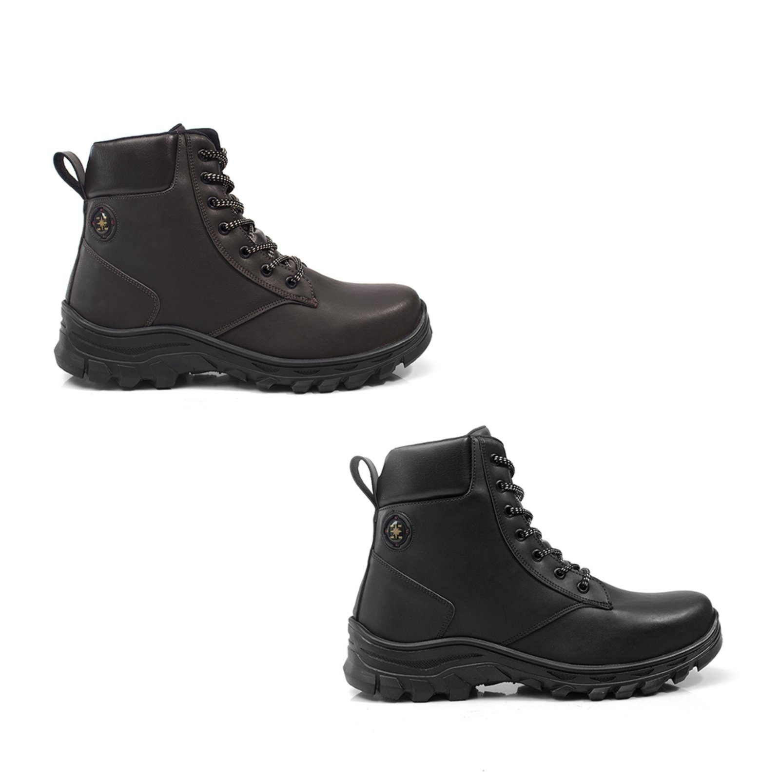 Kit 2 Pares de Bota Masculina Bredeni Adventure Canyon Preto/Marrom