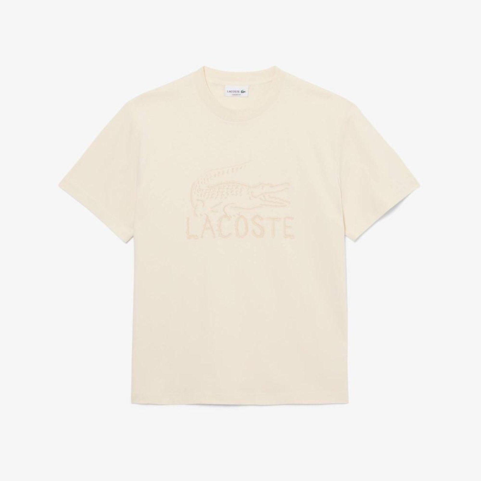 Camiseta de Algodão Estampada Bege - 3GG Bege