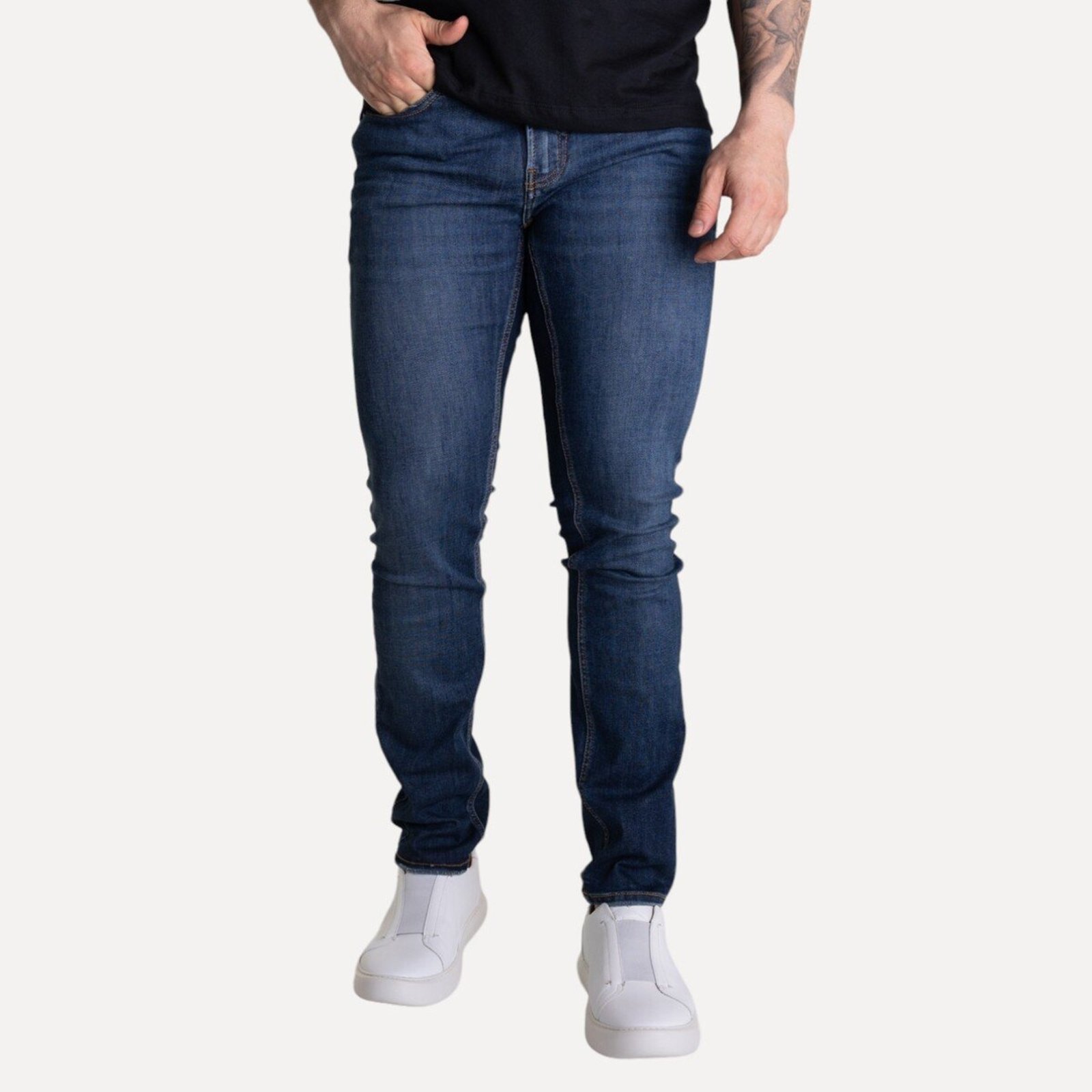 Calça Jeans Calvin Klein Skinny Controle Térmico Azul Marinho
