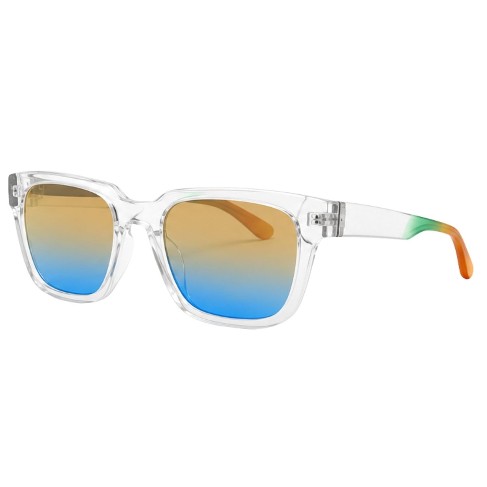 Óculos de Sol Polarizado UV400 Quadrado Premium Unissex Casual Cinza