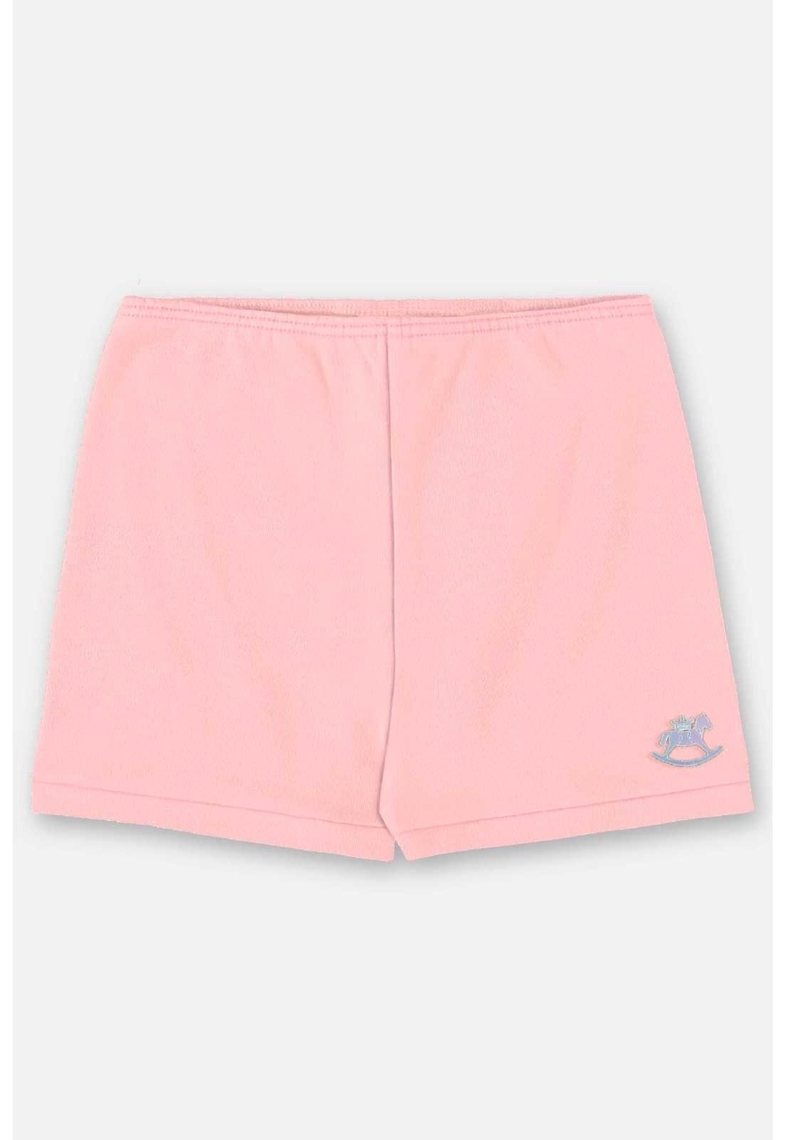 Infantil - Short Unissex para em Suedine Up Baby Rosa