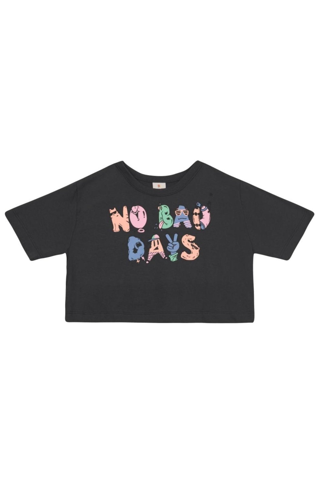 Infantil - Blusa menina cropped estampada Brandili