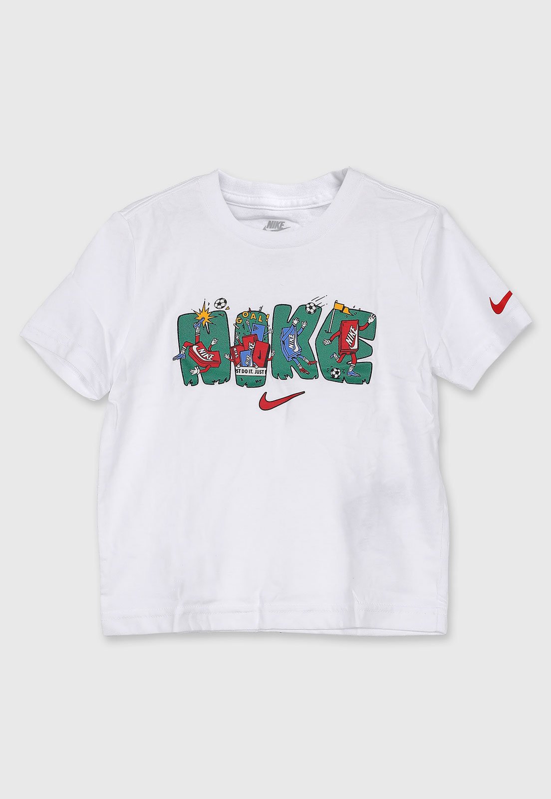 Camiseta Nike Estampa Futebol Branca