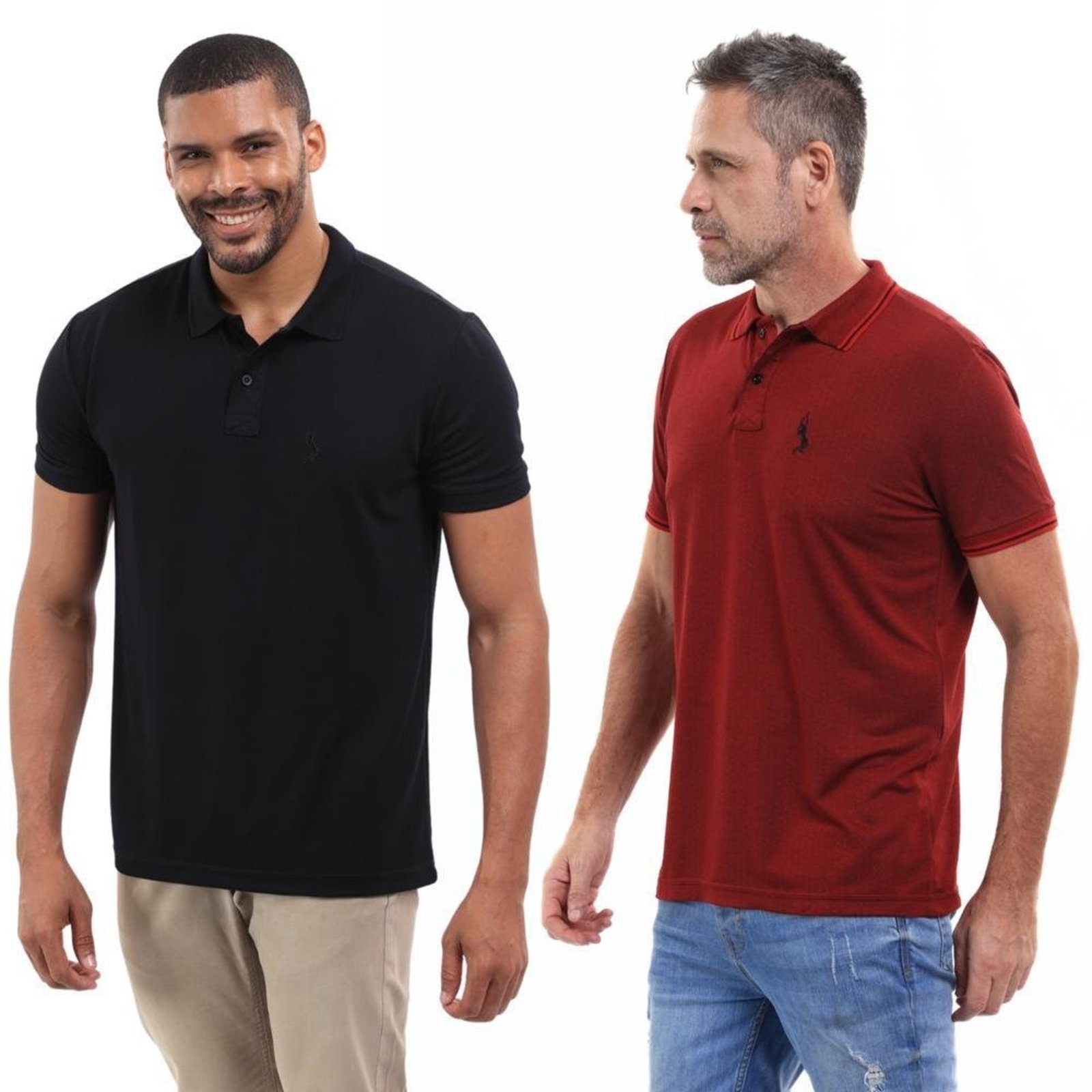 Kit 2 Camisa Polo Masculina Dia a Dia Conforto