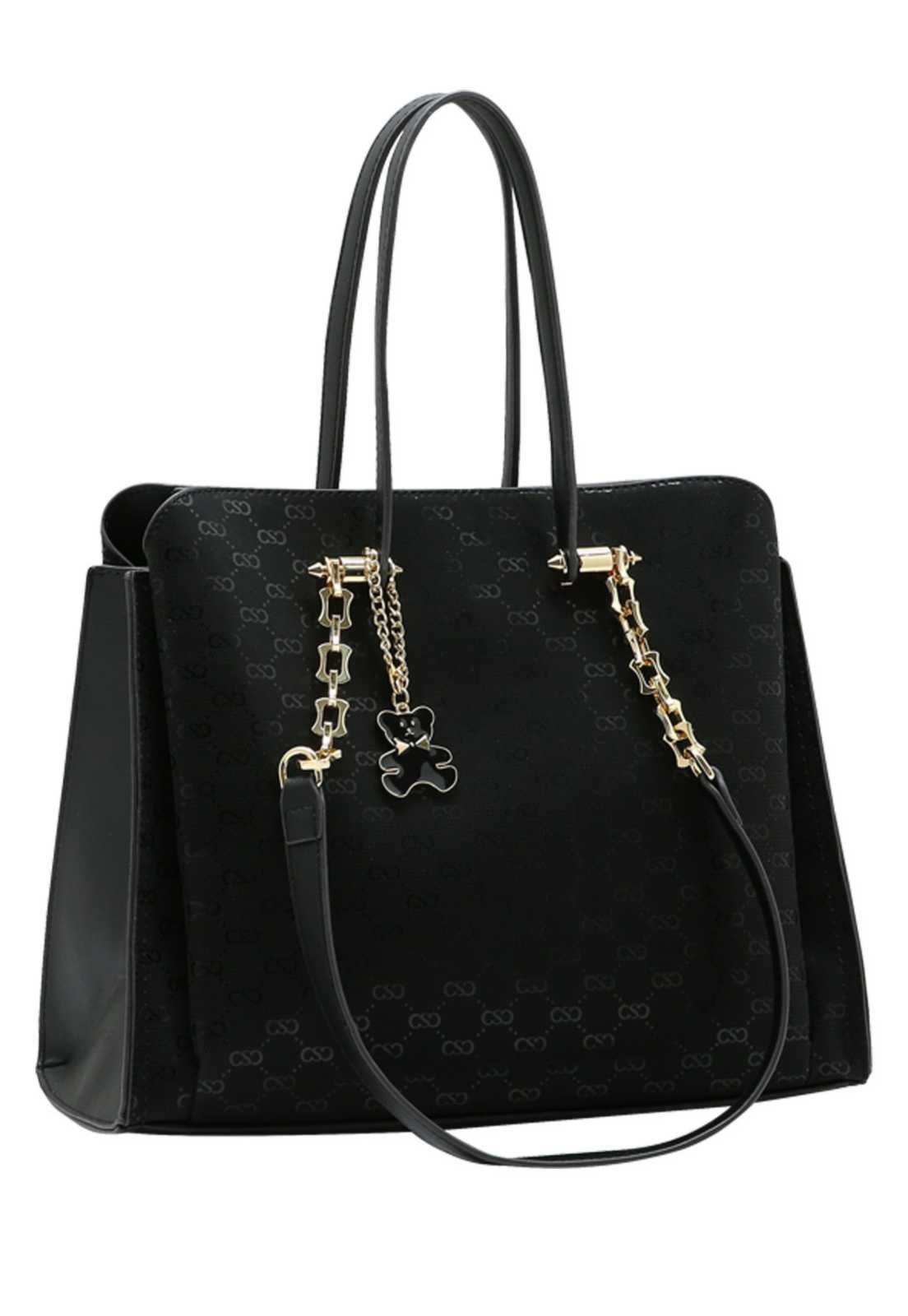 Bolsa Feminina Chenson Shine Monograma 3485796 Preto
