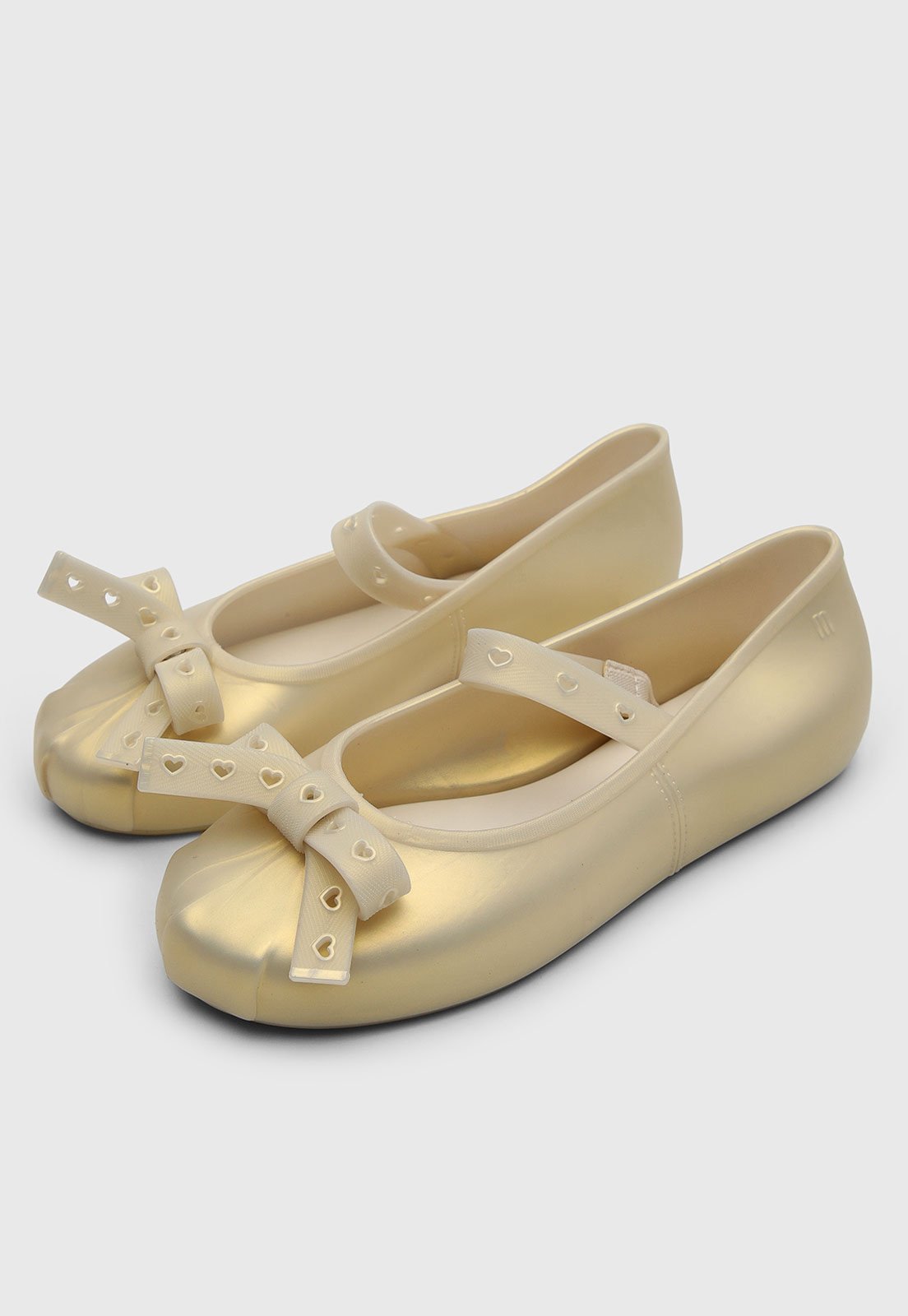 Vista 2 Infantil - Sapatilha Mini Melissa Sophie Crush Dourada Mini Melissa dourado