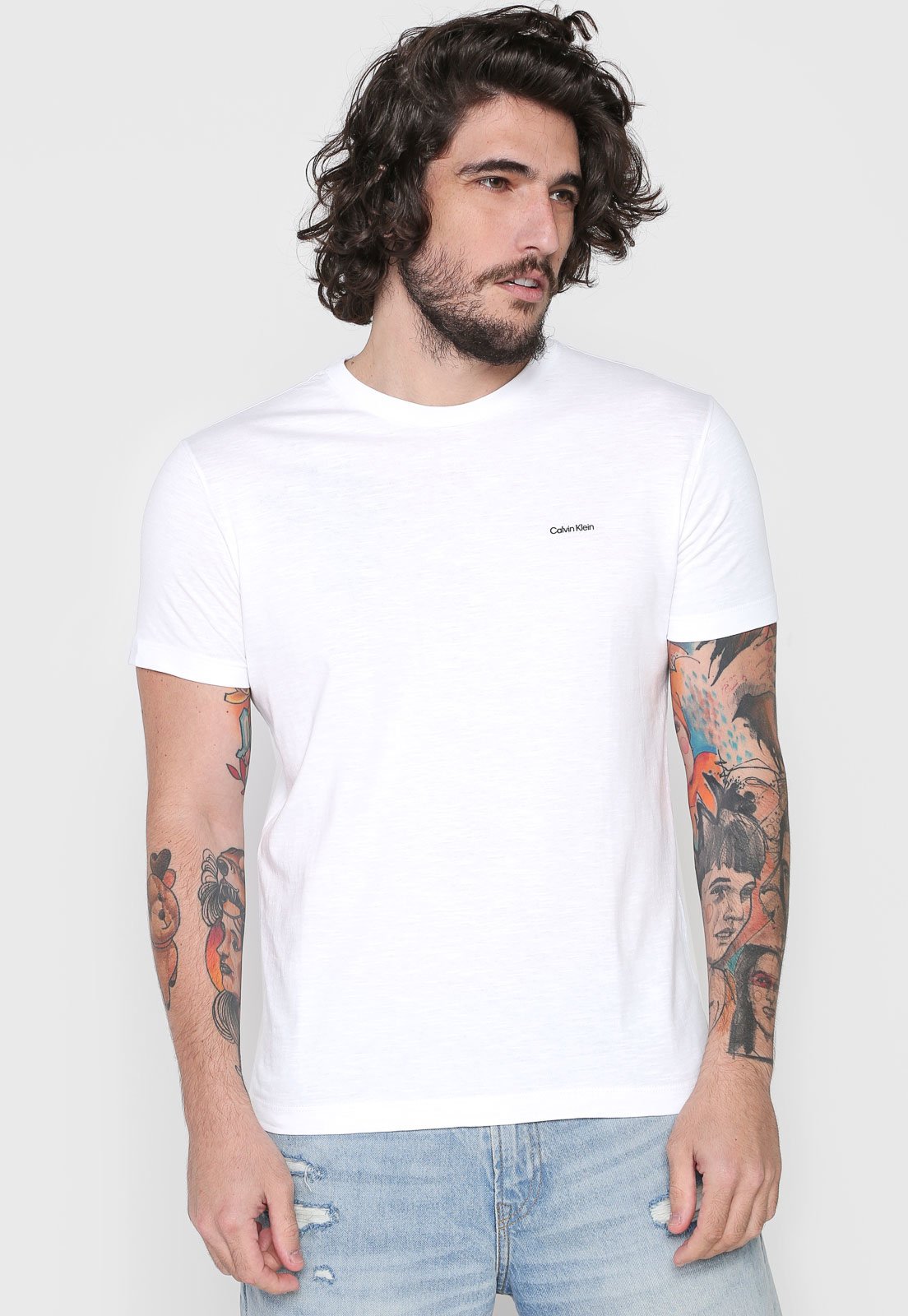Camiseta Calvin Klein Logo Branca