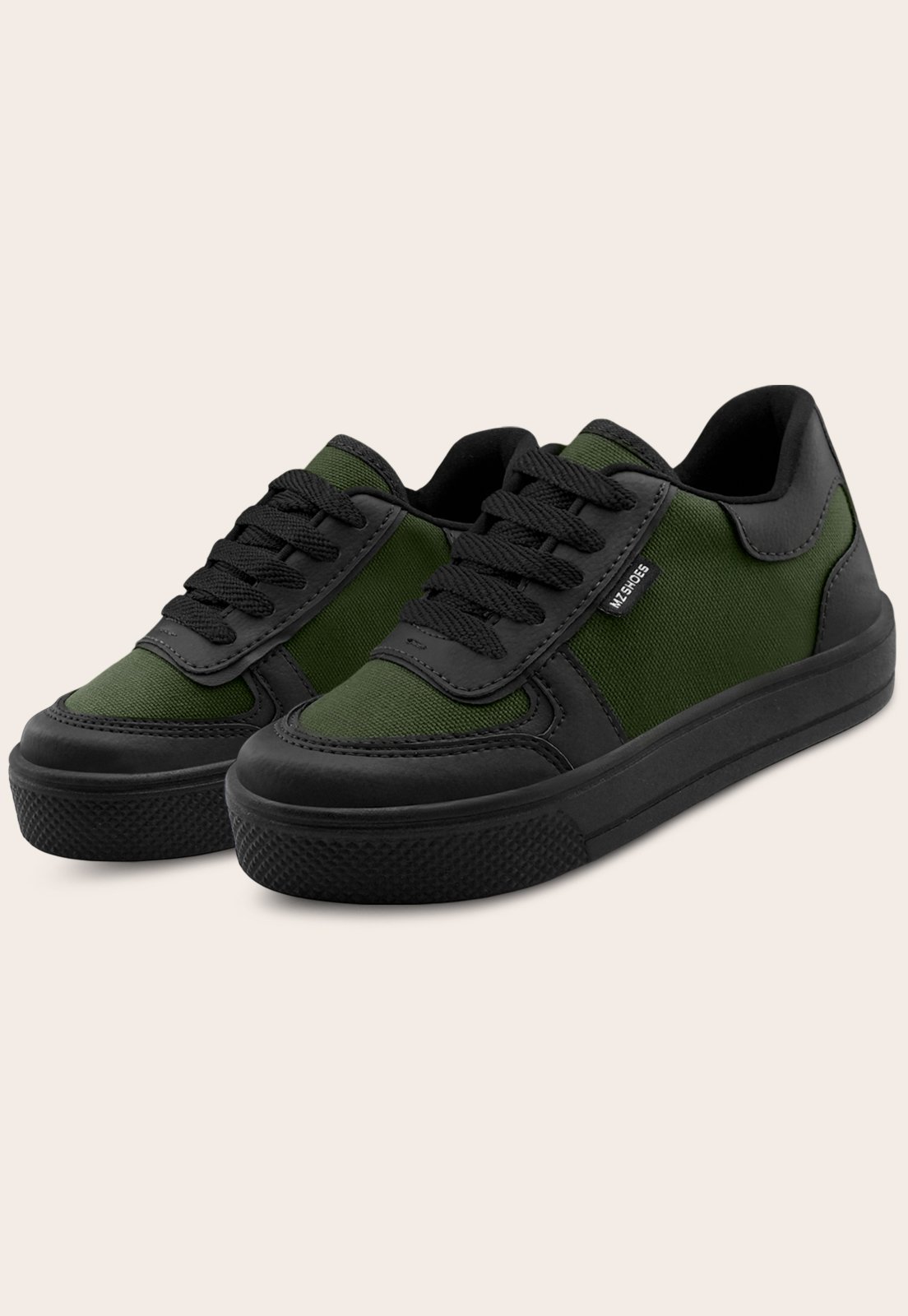 Infantil – Tênis Esportivo Menino Masculino Antiderrapante Verde/Preto Mzkid