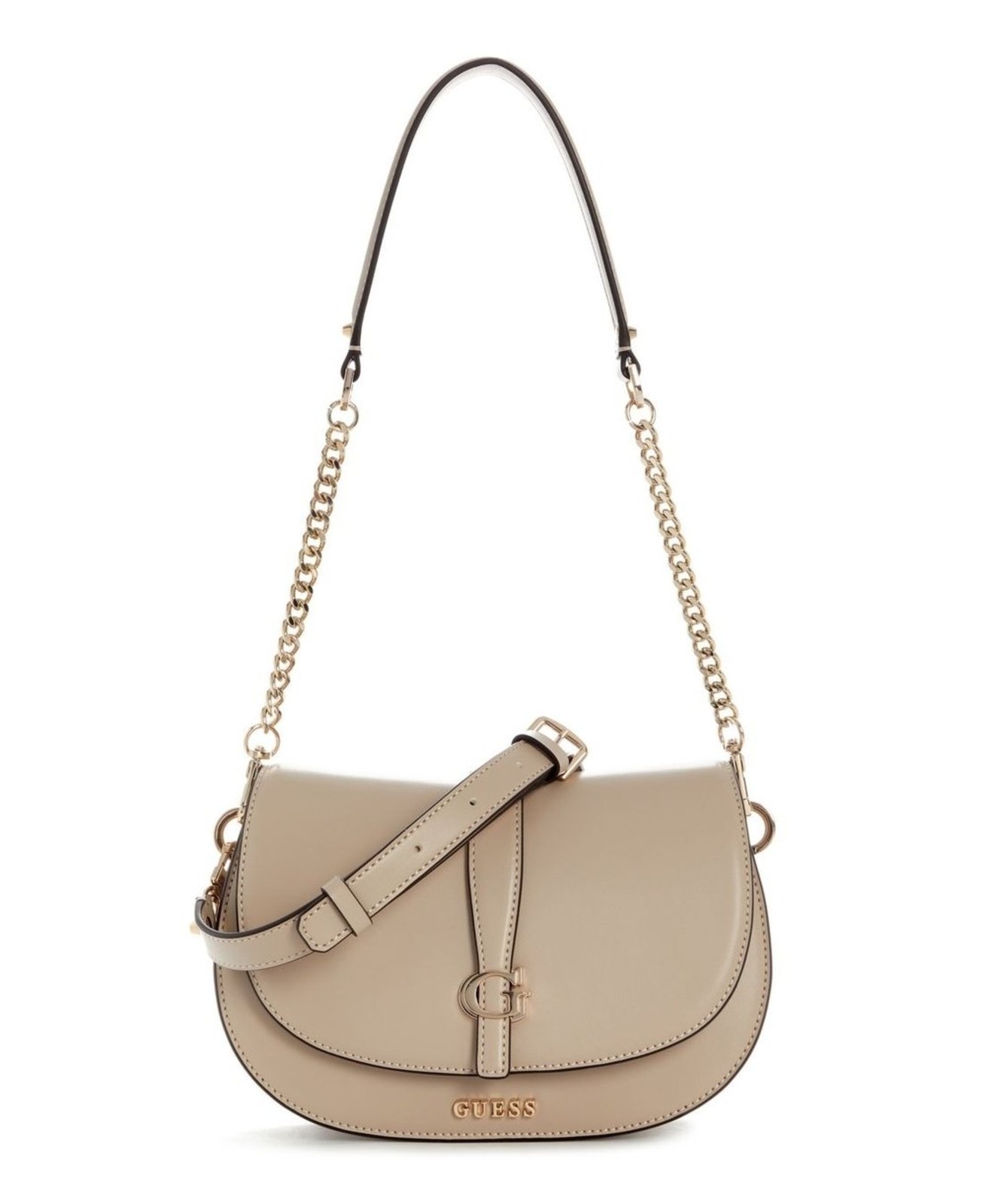 Bolsa Carrie Guess Flap Shoulder Cinza