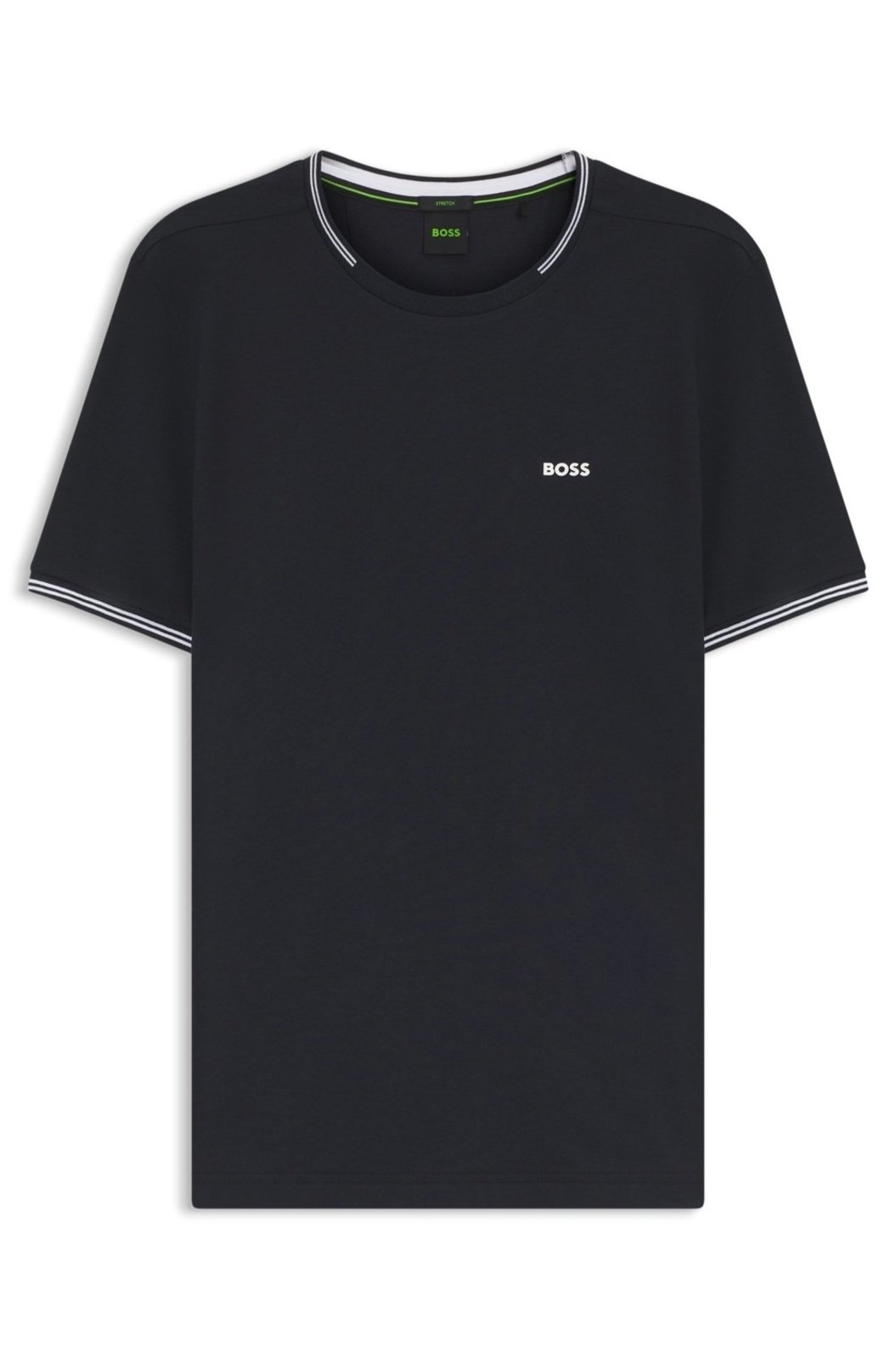 Camiseta De Algodão Elástico Com Logo