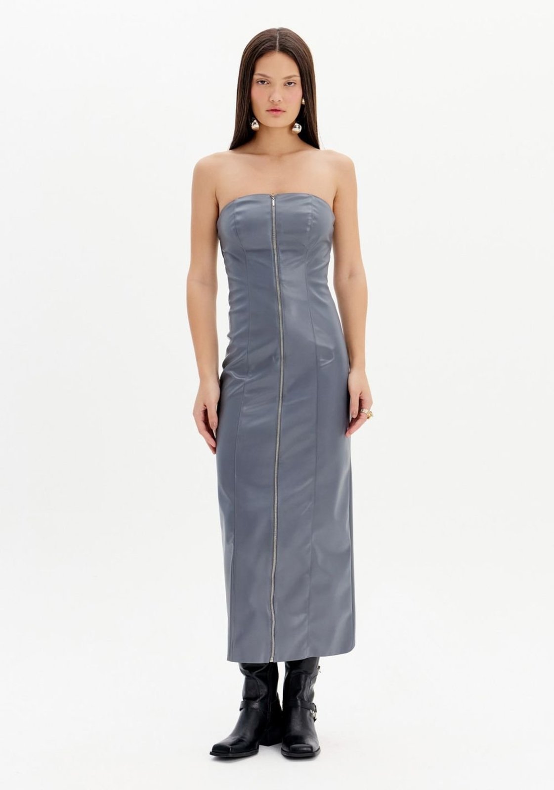 Vestido Midi Com Zíper My Favorite Things