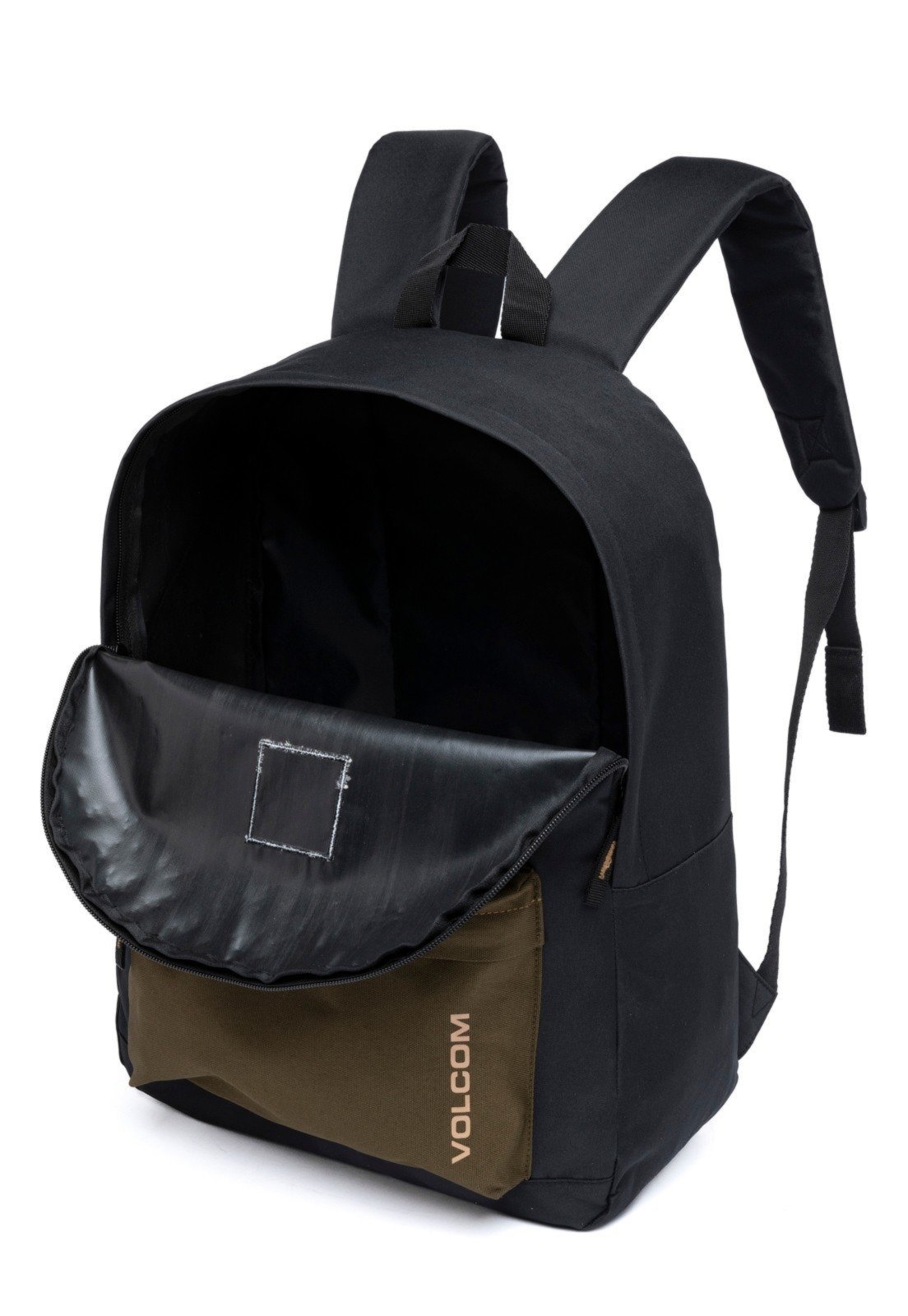 Vista 3 Mochila Volcom Bolsa Escolar Espaçosa Moderna Reforçada preto Volcom preto