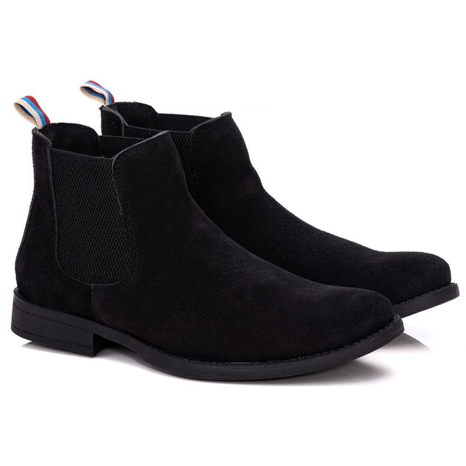 Botina Chelsea Masculina Couro Casual Confortável Bege 37 Preto