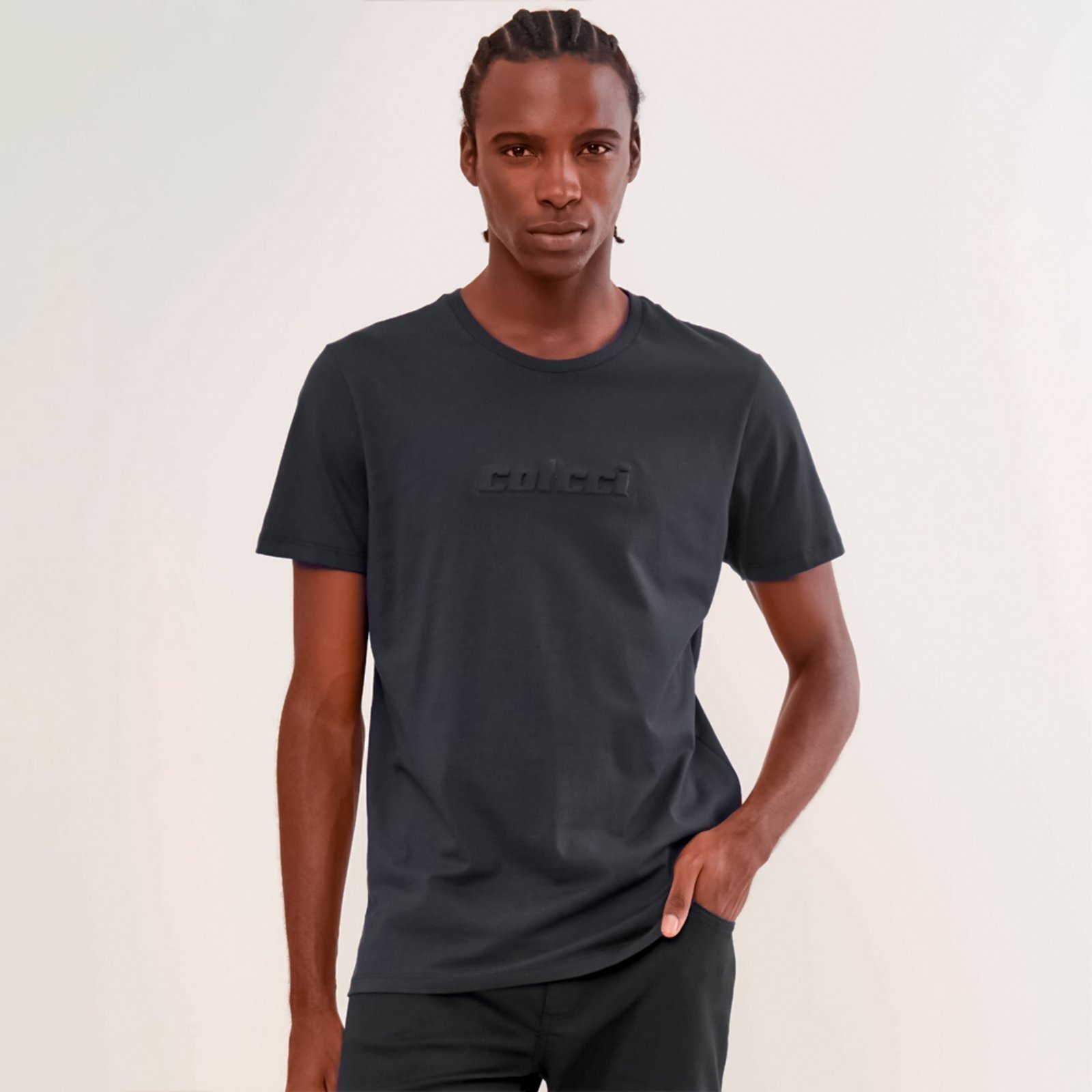 Camiseta Colcci Relevo Pr26 Preto Masculino
