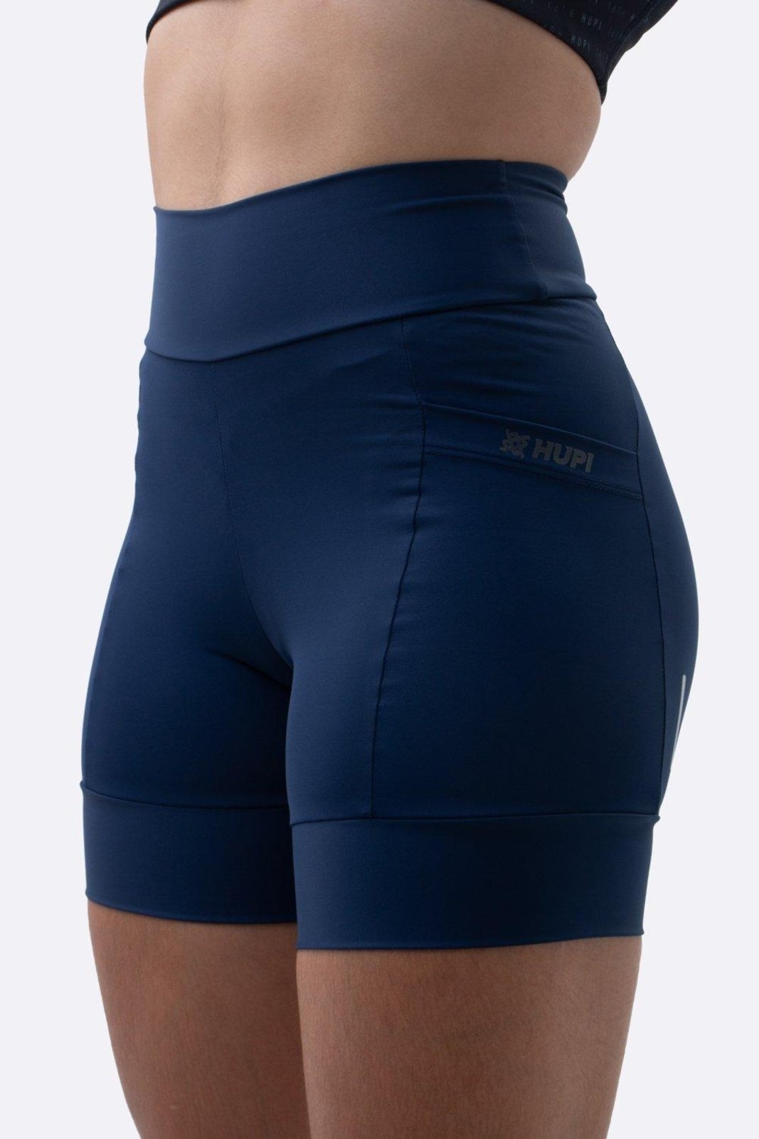 Bermuda de Compressão Feminina HUPI Run Curta Azul Marinho Azul Marinho