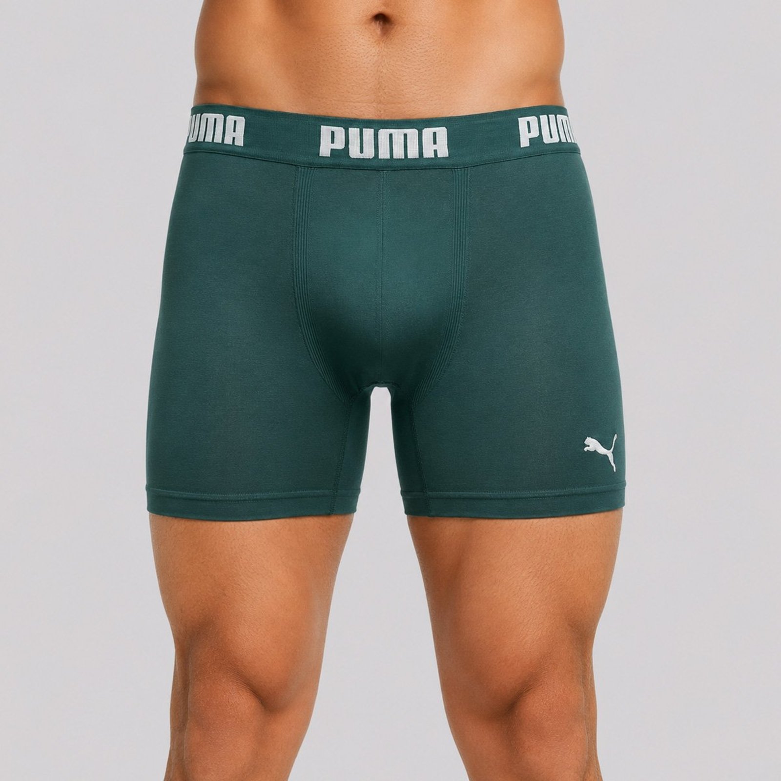 Cueca Puma Boxer Sem Costura Verde