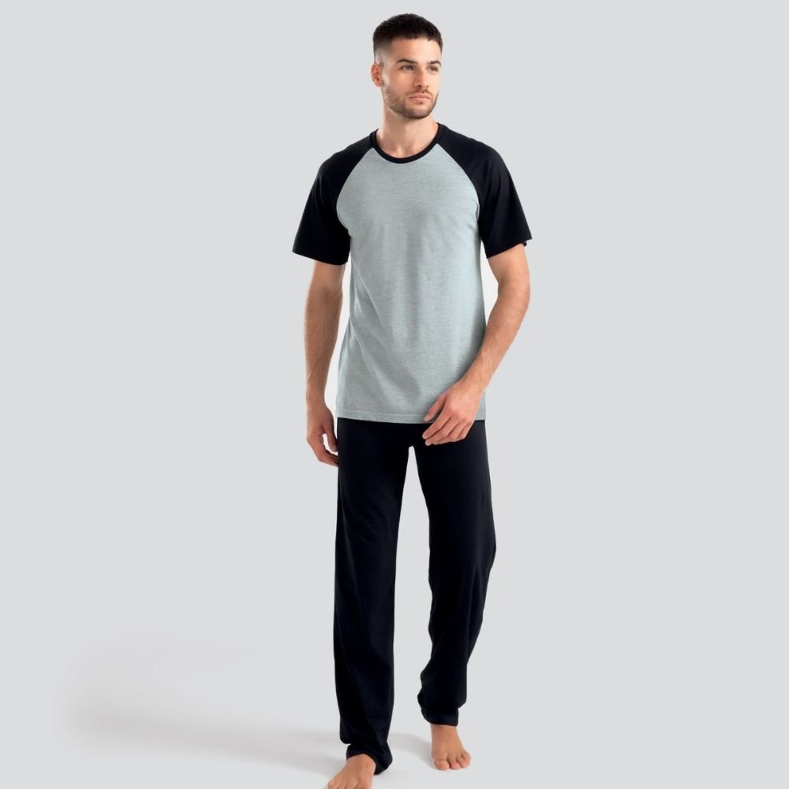 Pijama Manga Curta com Calça Mash Adulto Masculino 801.05
