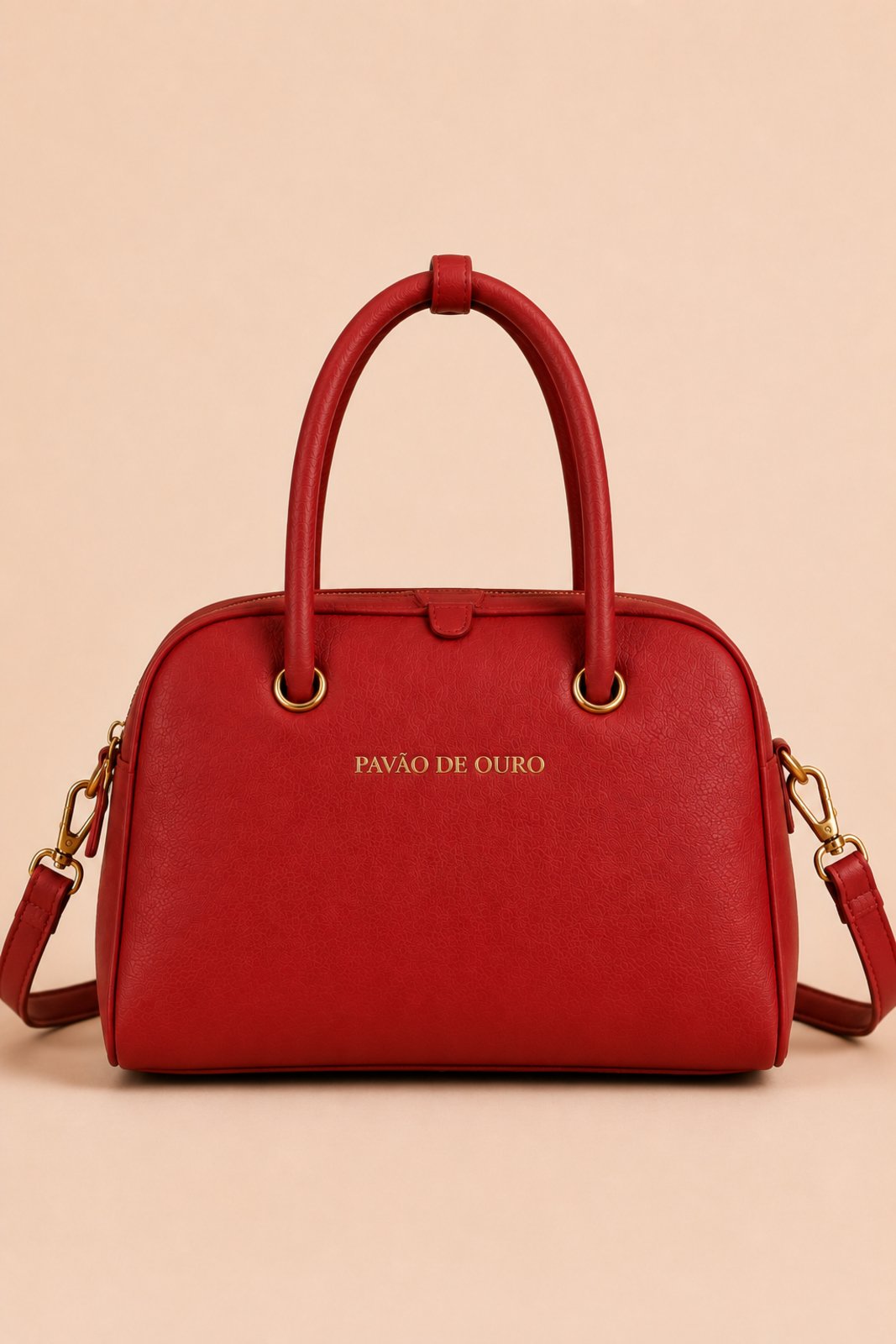 Bolsa Média D Bell Outlet Fashion Classic Vermelha