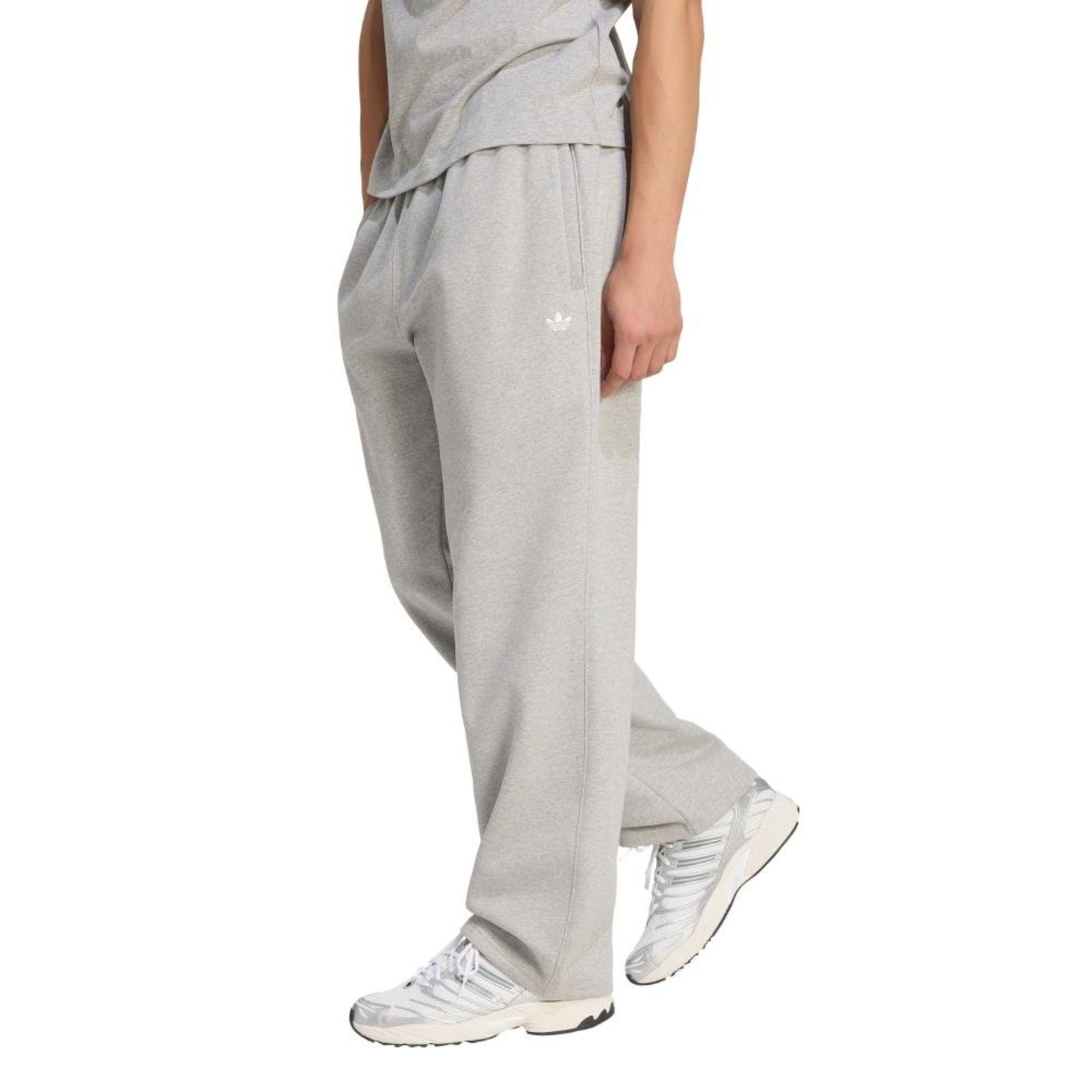 CALÇA BARRA ABERTA TREFOIL ESSENTIALS adidas Originals Cinza
