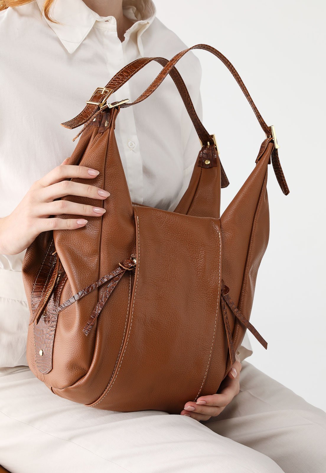 Bolsa SN Couros Córsega Caramelo
