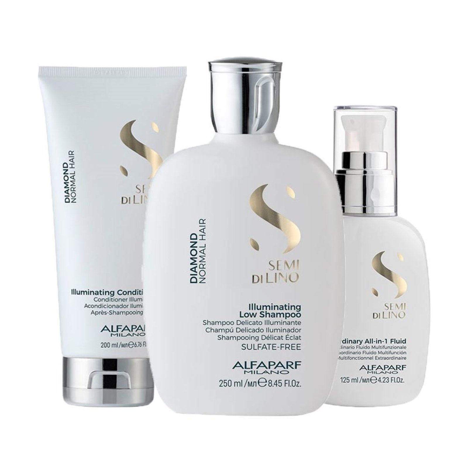 Alfaparf Semi Di Lino Diamond Shampoo, Cond e Finalizador