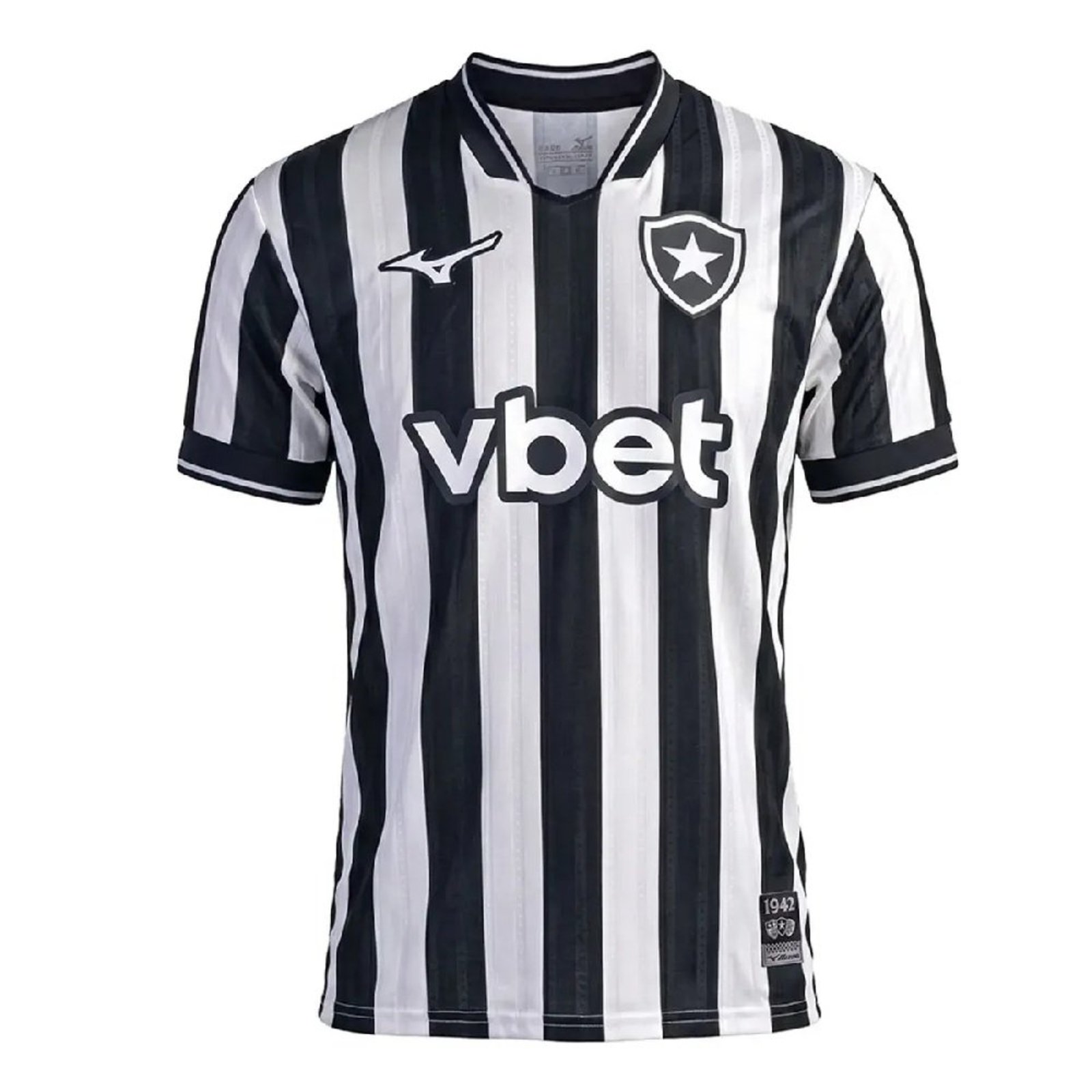 Camisa Mizuno Botafogo Home 26/27 Masculina - Preta e Branca