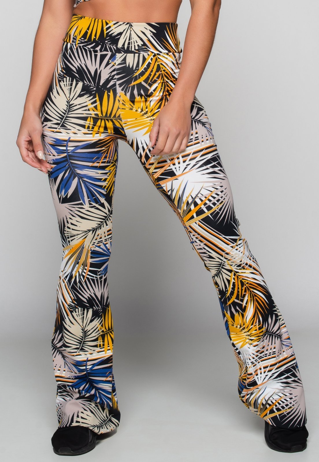 Calça MVB Modas Feminina Flare Pantalona Suplex Eco