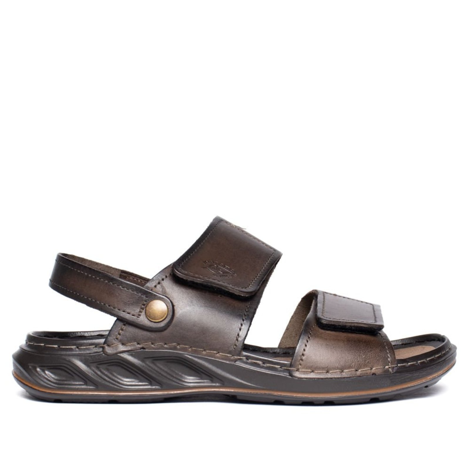 Infantil - Sandália Masculina Pegada Folie Couro Levitech Marrom