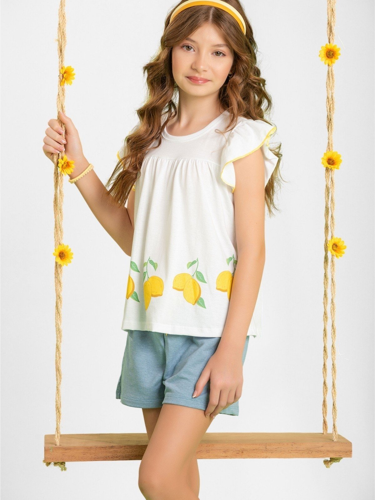 Vista 3 Infantil - Conjunto Platinum Shiny Lemons PLATINUM KIDS branco PLATINUM KIDS branco