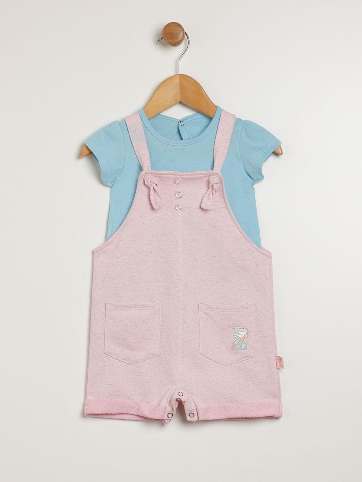 Infantil - Macacão Curto Para - ROSA/AZUL