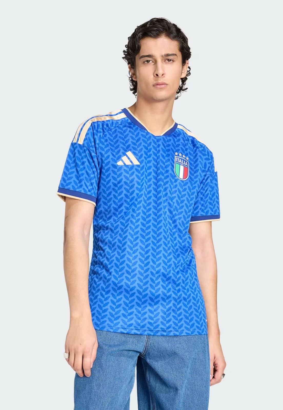 Camiseta Masculina adidas Performance Itália I Azul