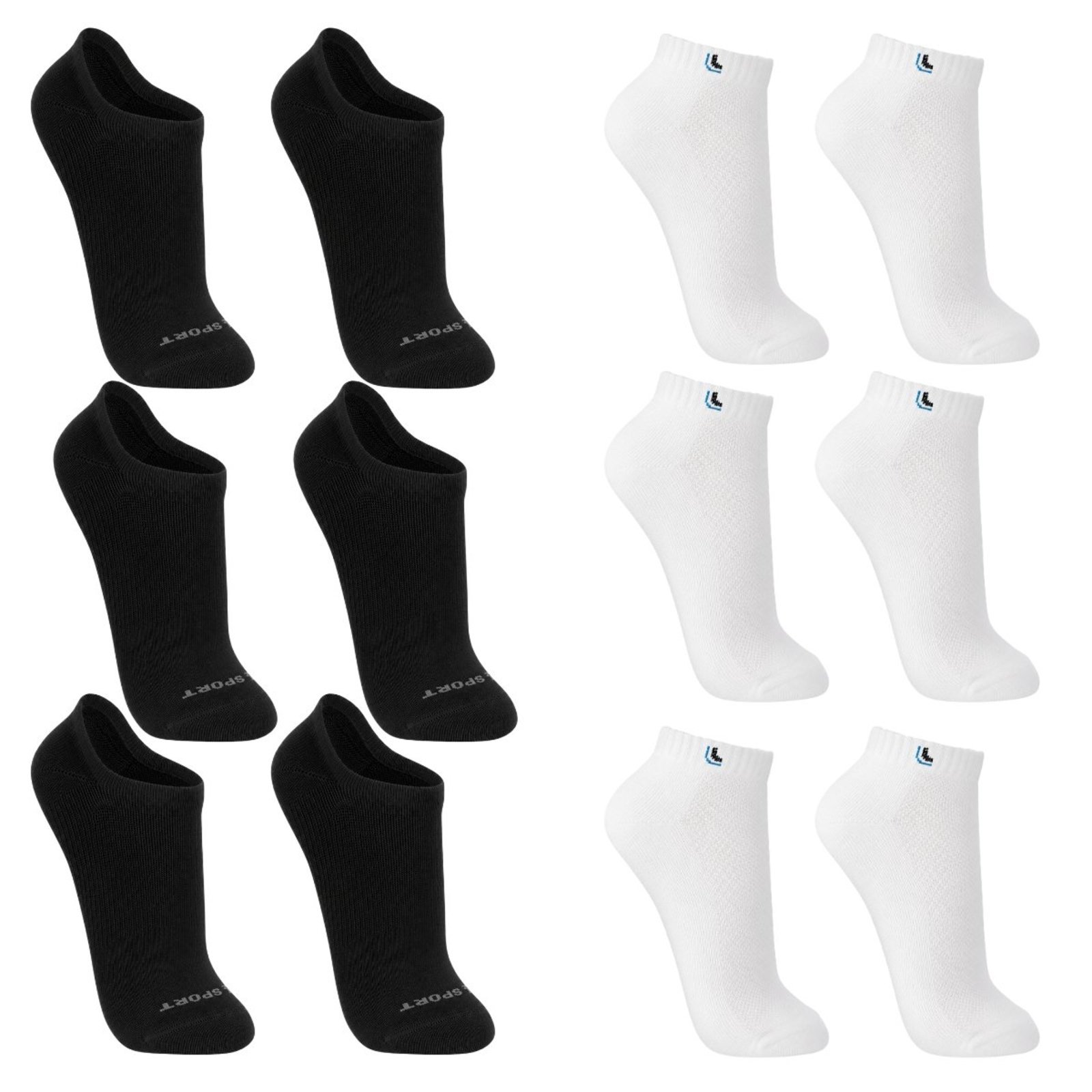 Kit 6 Pares Meias Lupo Masculinas Cano Curto e Invisível Confortáveis