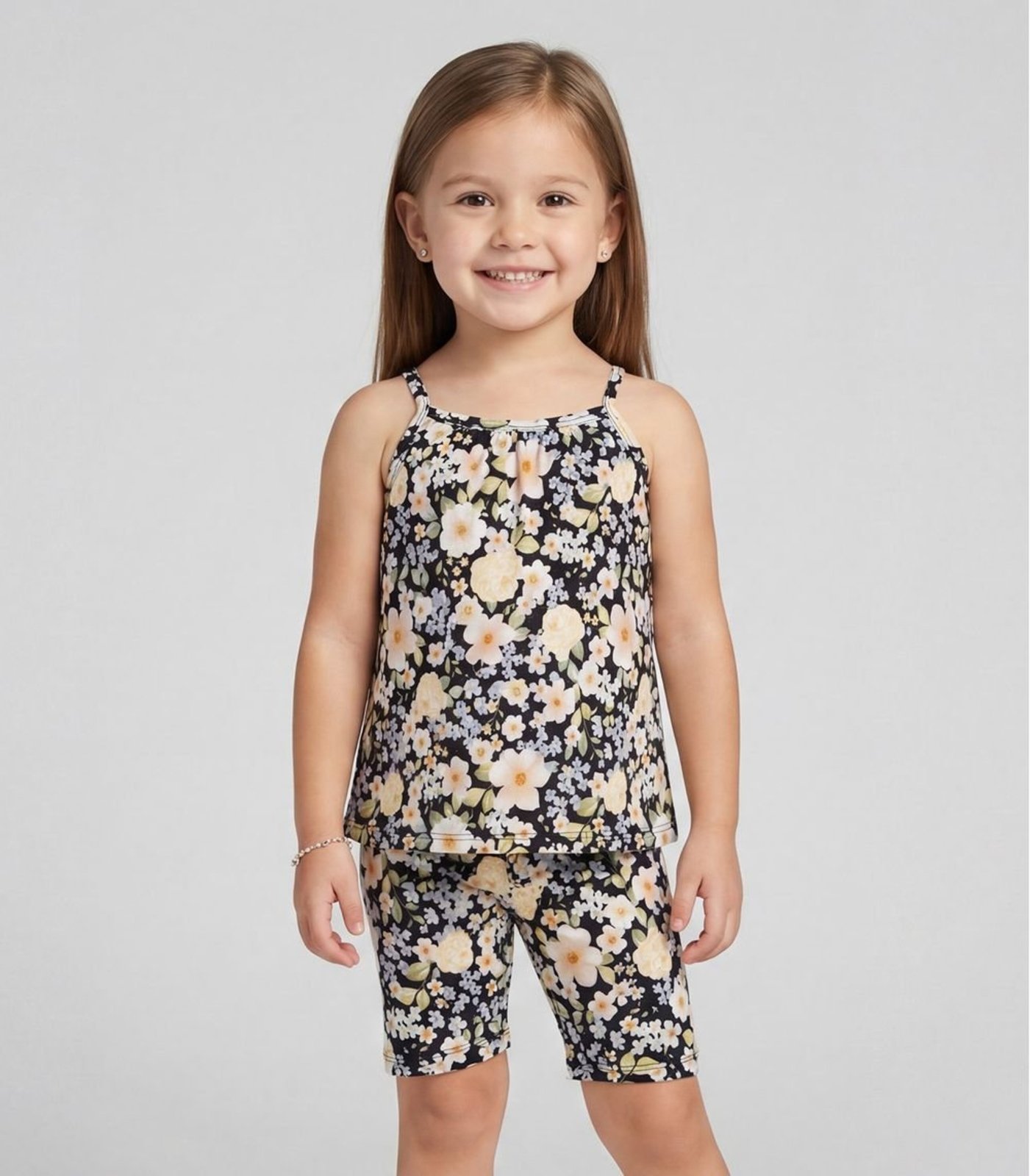 Infantil - Conjunto Blusa De Alça E Ciclista Select Azul