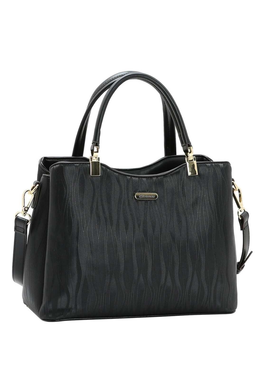 Bolsa Feminina Chenson Mão Waves 3485894 Preto