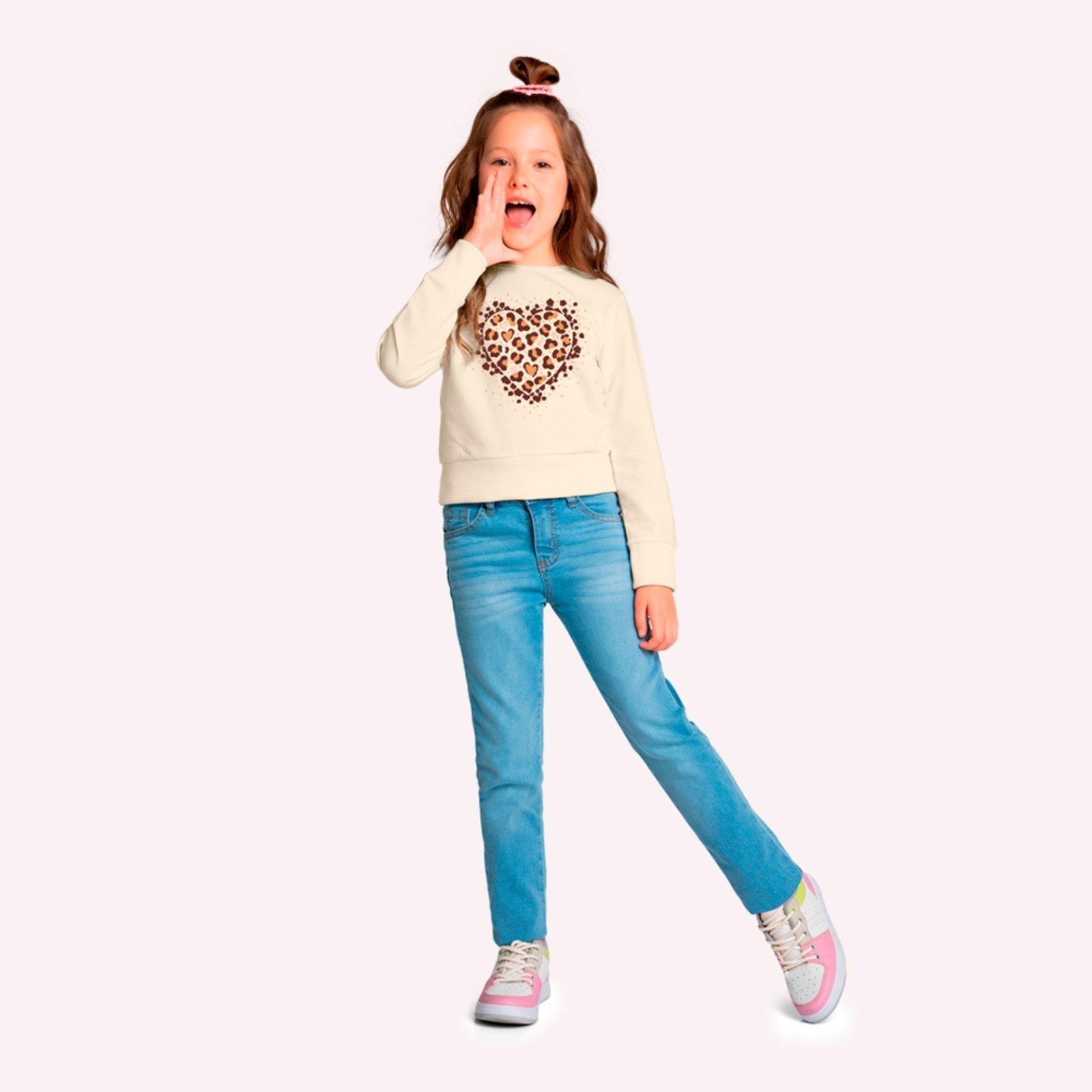 Infantil - Blusa Cropped Menina com Strass Kyly