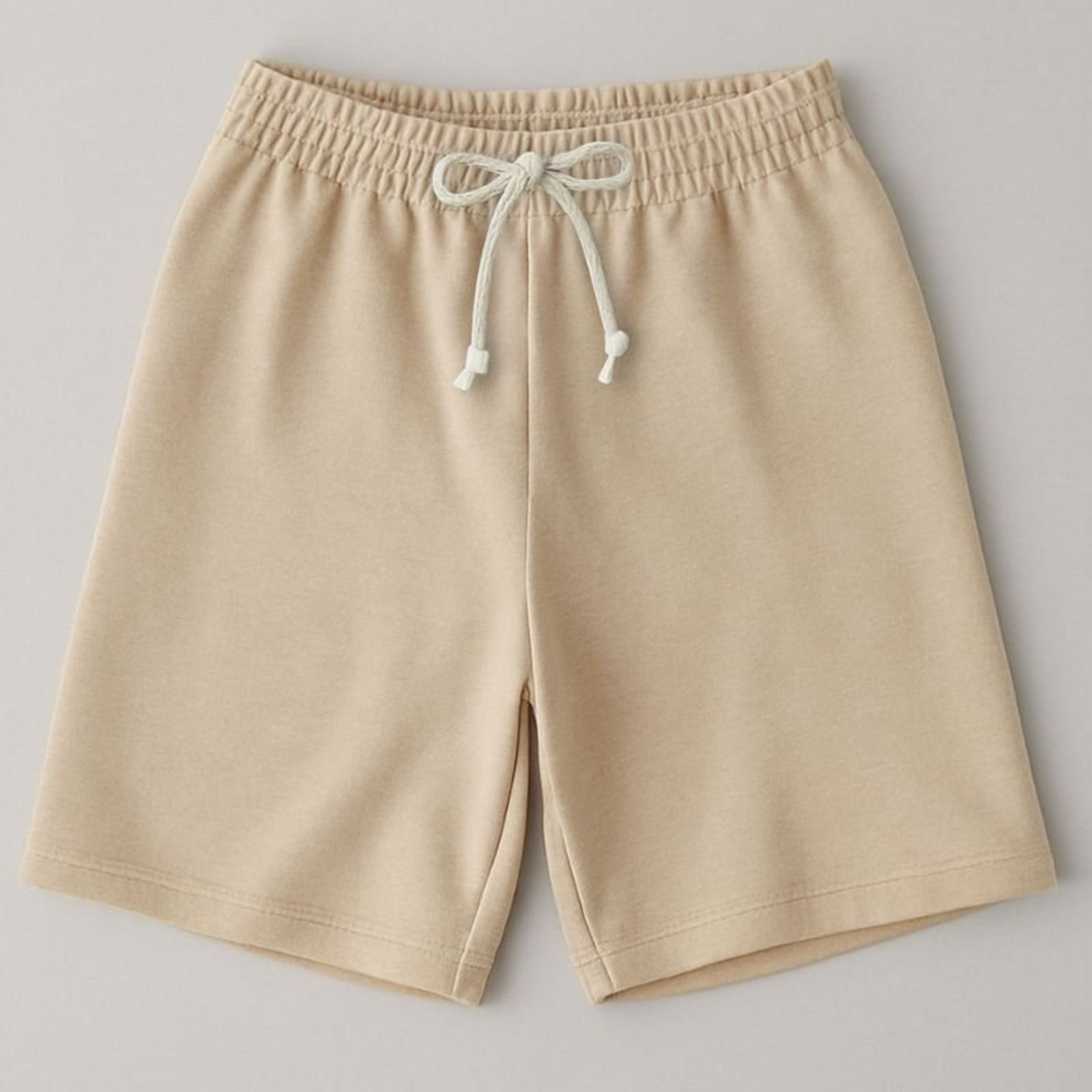 Infantil - Bermuda Moletinho Masculina Bege com Cardaço - Look
