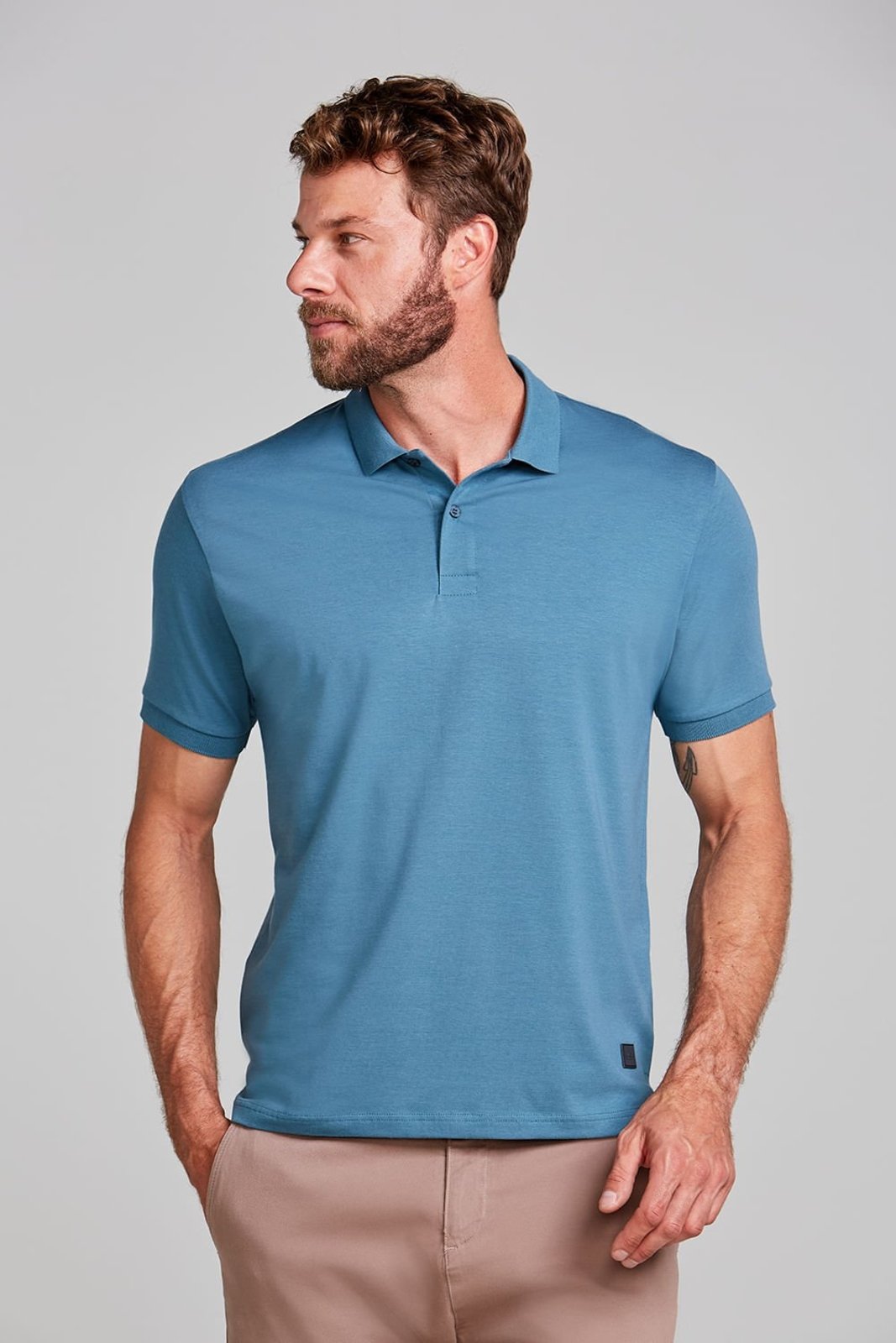HIGHSTIL Camisa Polo Supreme Cotton Comfort - Azul