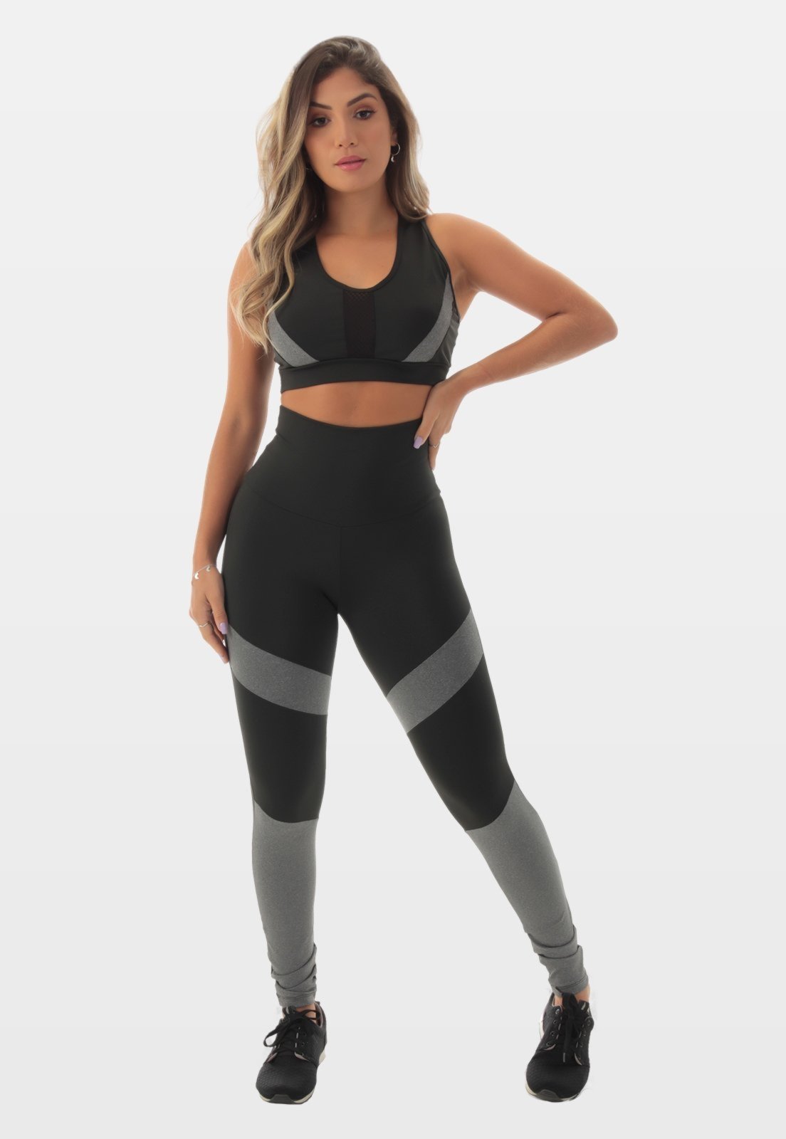 Conjunto Fitness Fristyle Legging E Top Academia Feminino Multicolorido