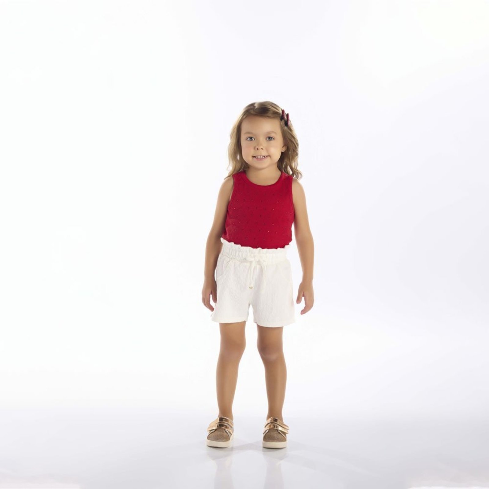 Infantil - Short Primeiros Passos Menina - Bege - 52205-1271
