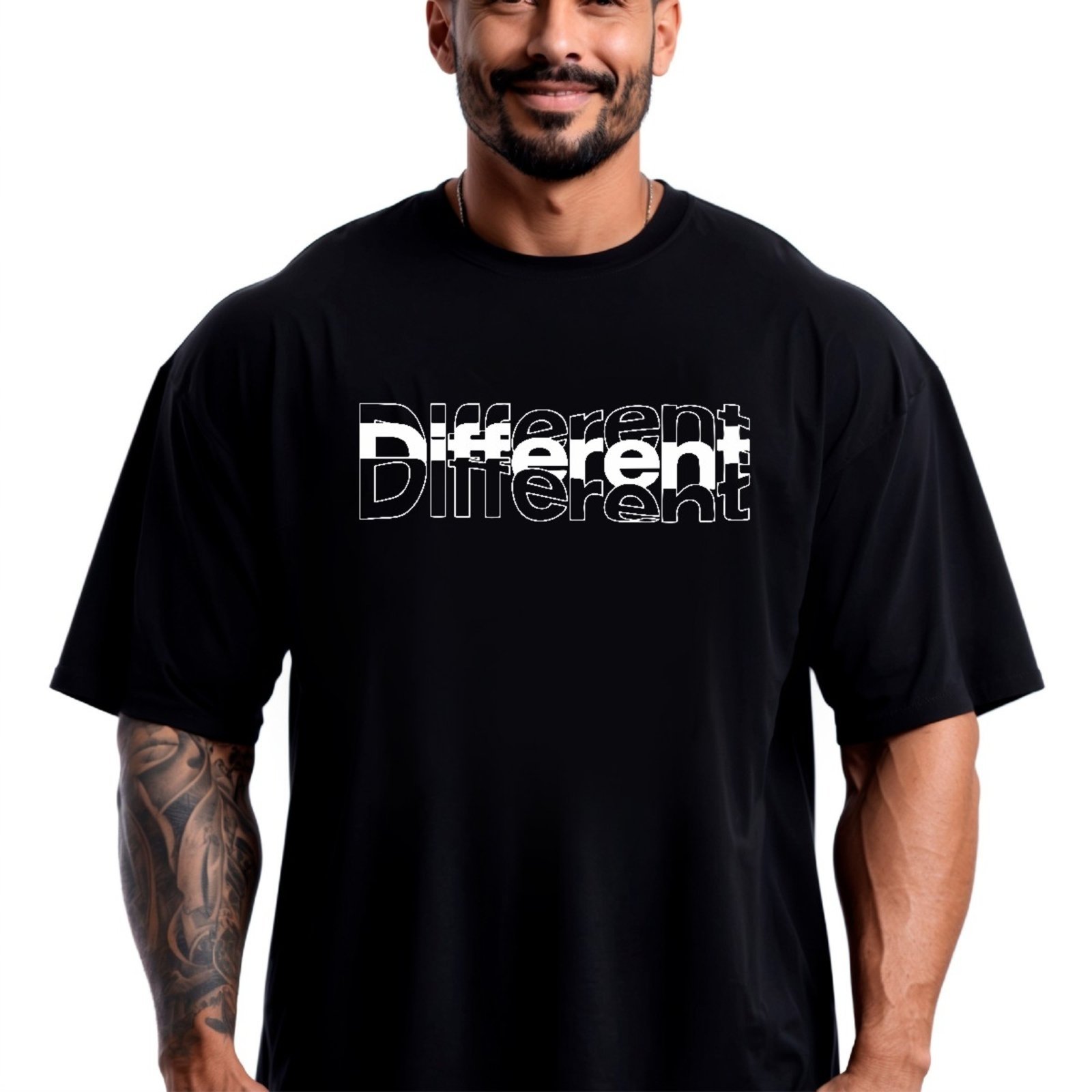 Camiseta Oversized Over Masculina Algodão Academia Preto