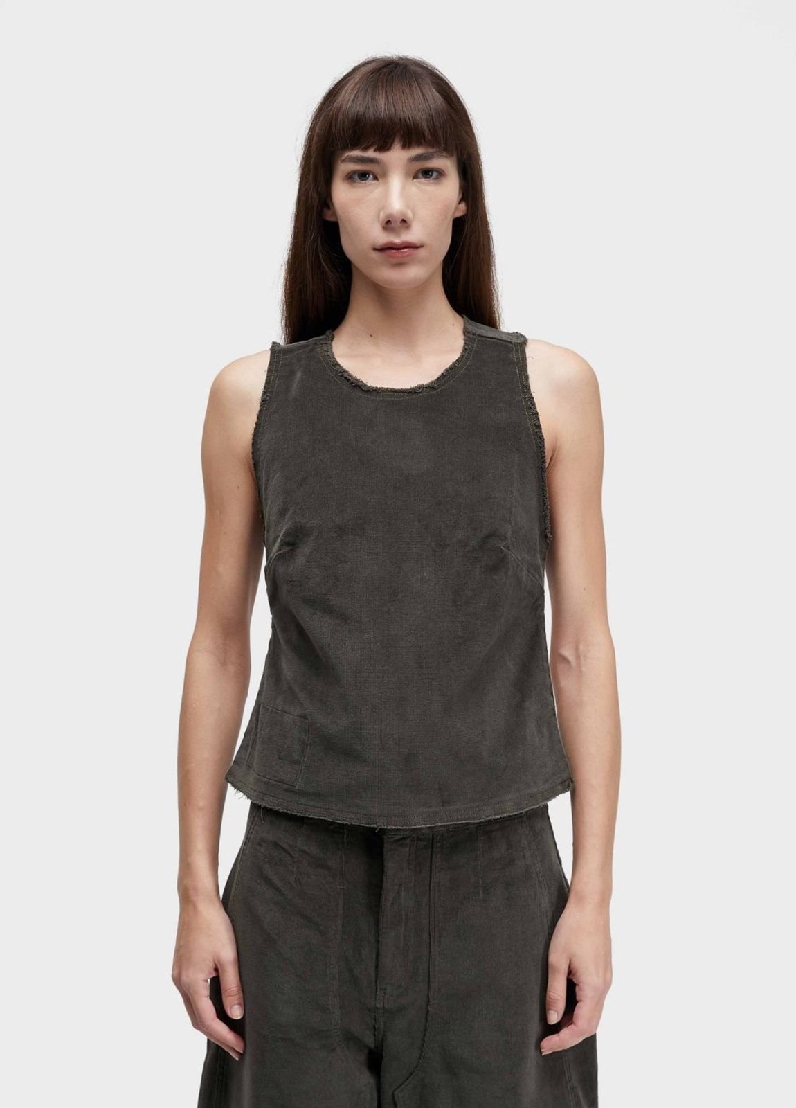 Top colete bolsos denim OSKLEN