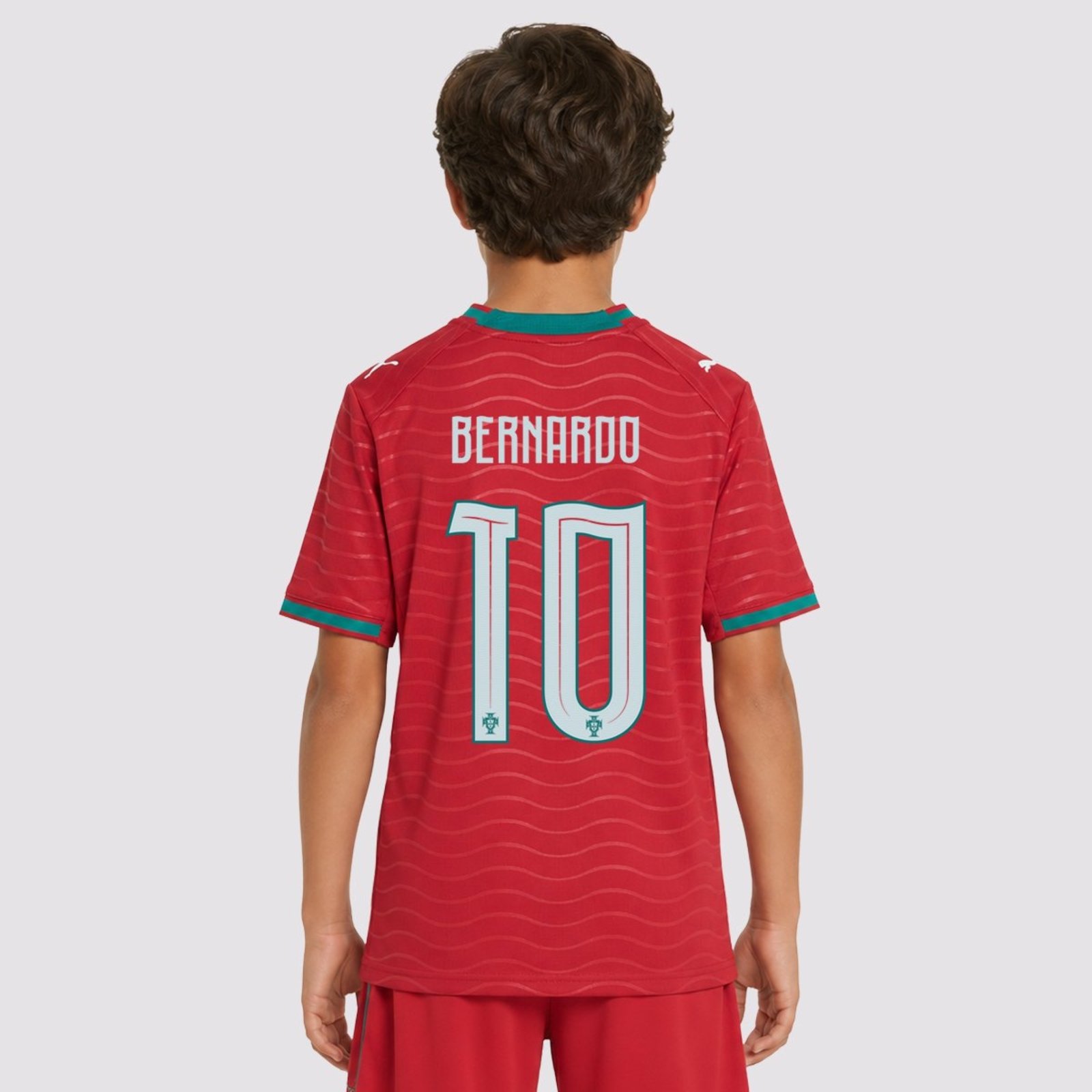 Camisa Puma Portugal Home 2026 Juvenil 10 BERNARDO