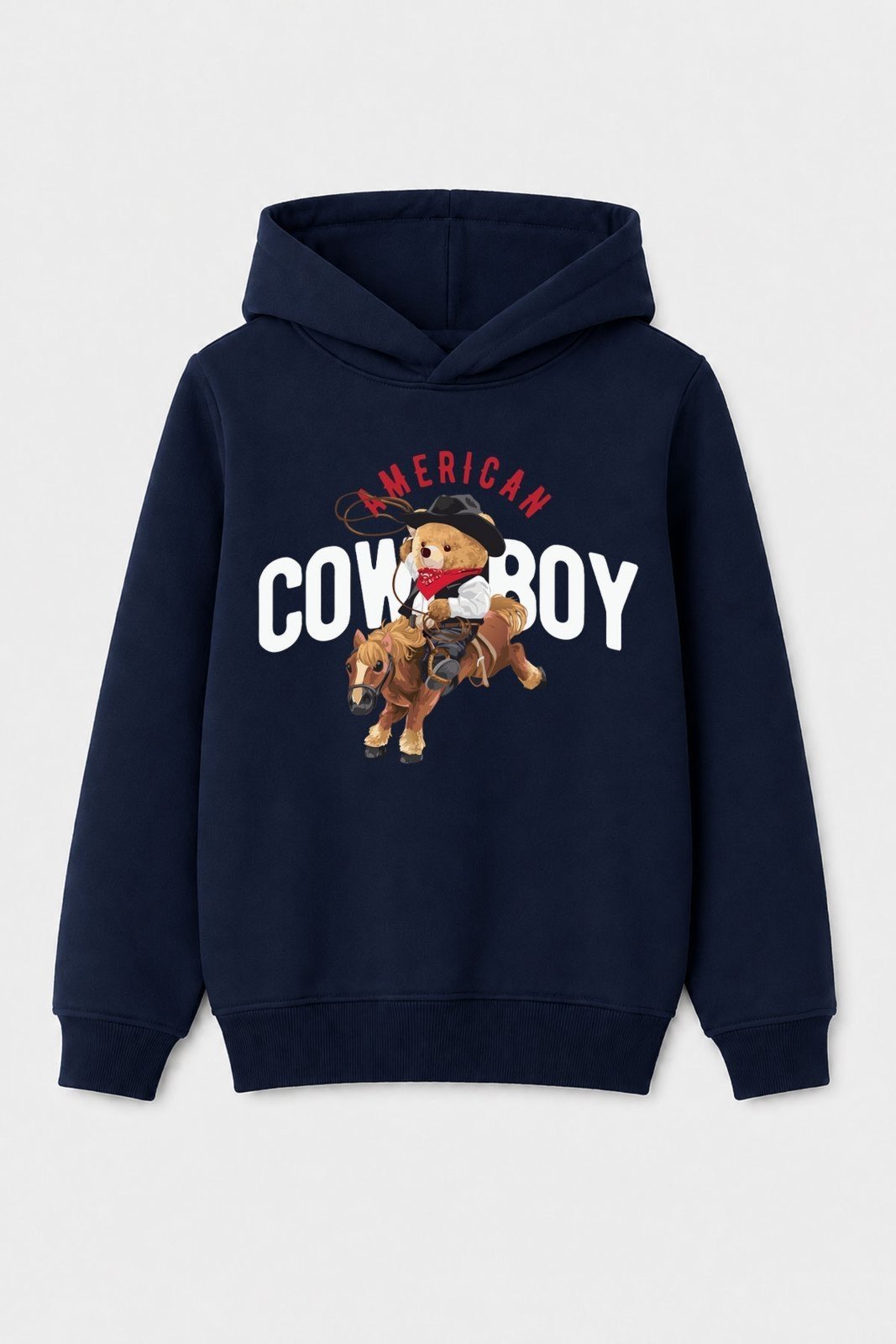 Infantil - Blusão Moletom Peluciado American Cowboy - Azul Marinho