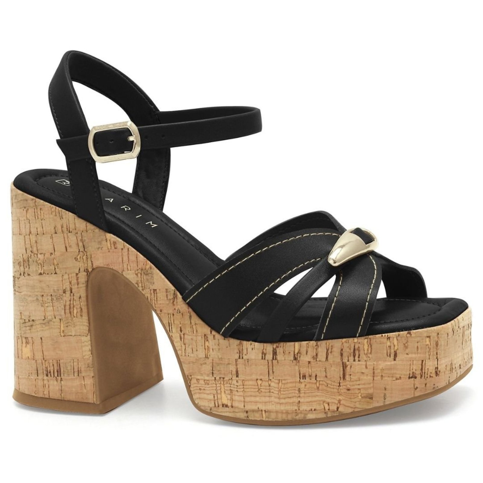 Sandália Feminina Salto Grosso Ramarim 2635204 - Preto