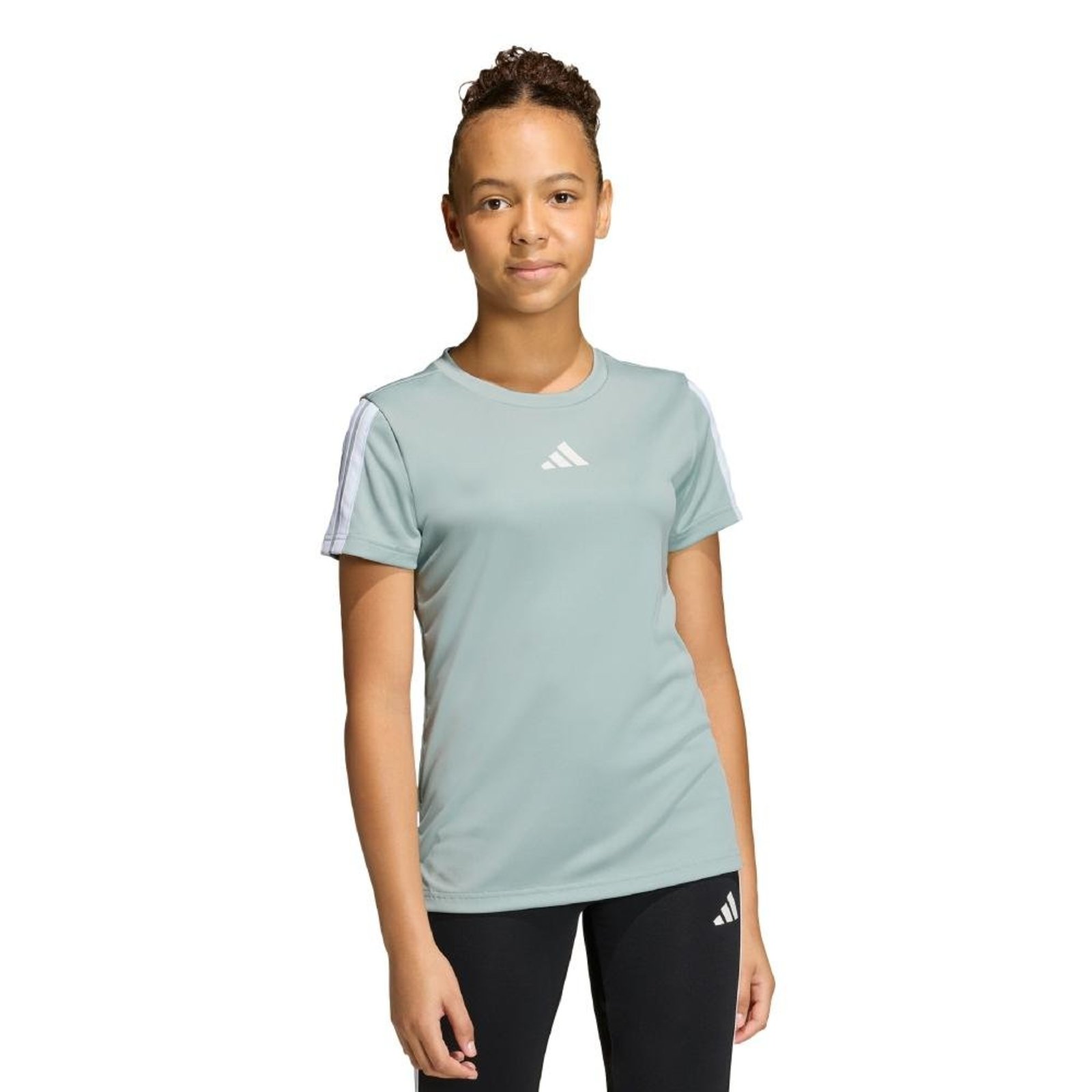 Camiseta Treino Essentials Três Listras adidas Performance Verde