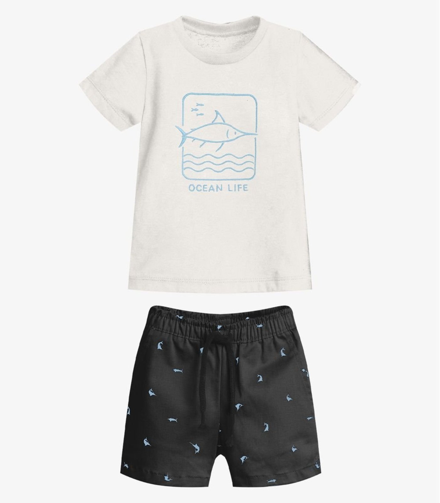 Infantil - Conjunto Camiseta Com Bermuda Trick Nick Preto