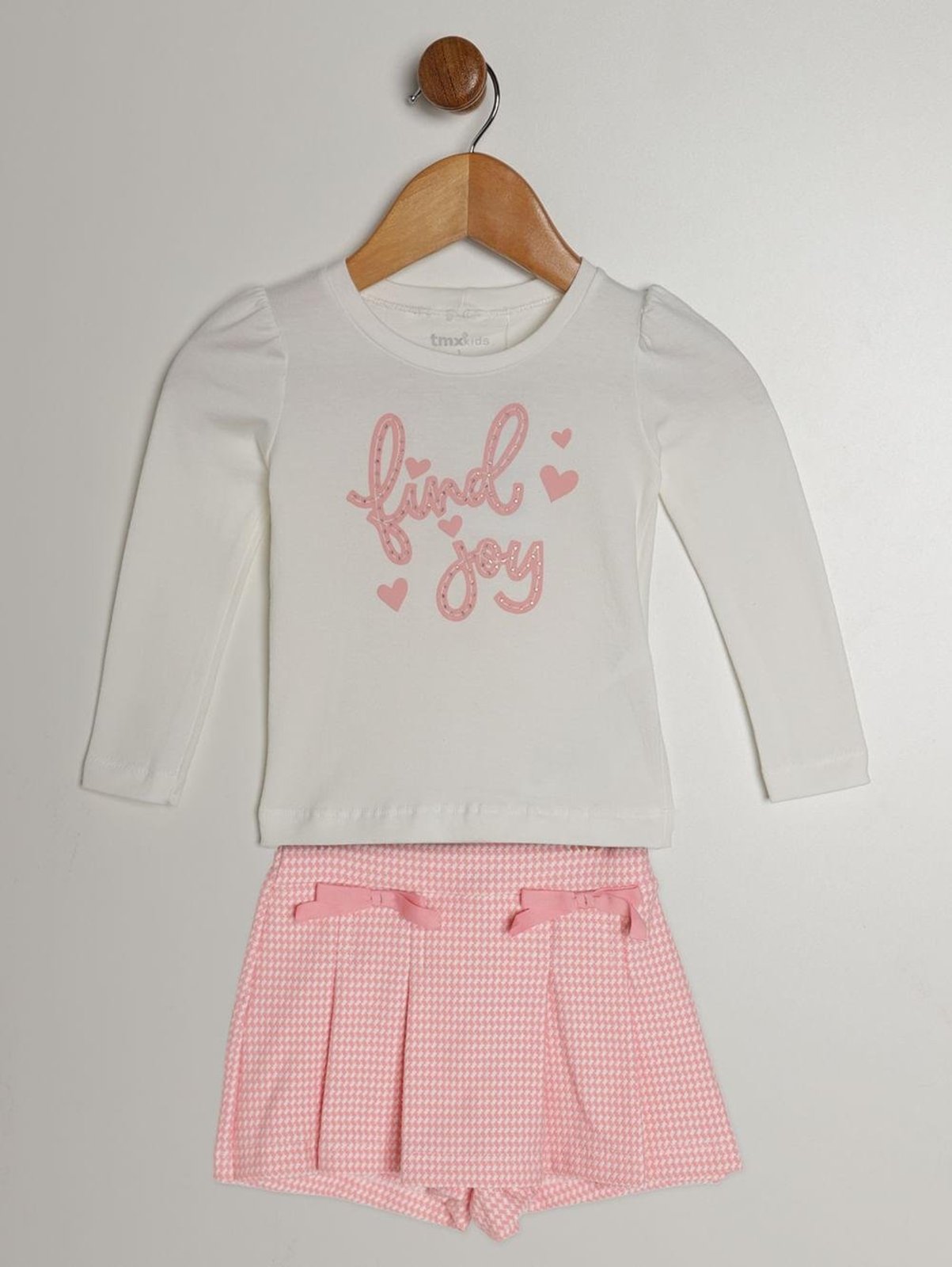 Conjunto Longo Estampada Para Menina- NATURAL