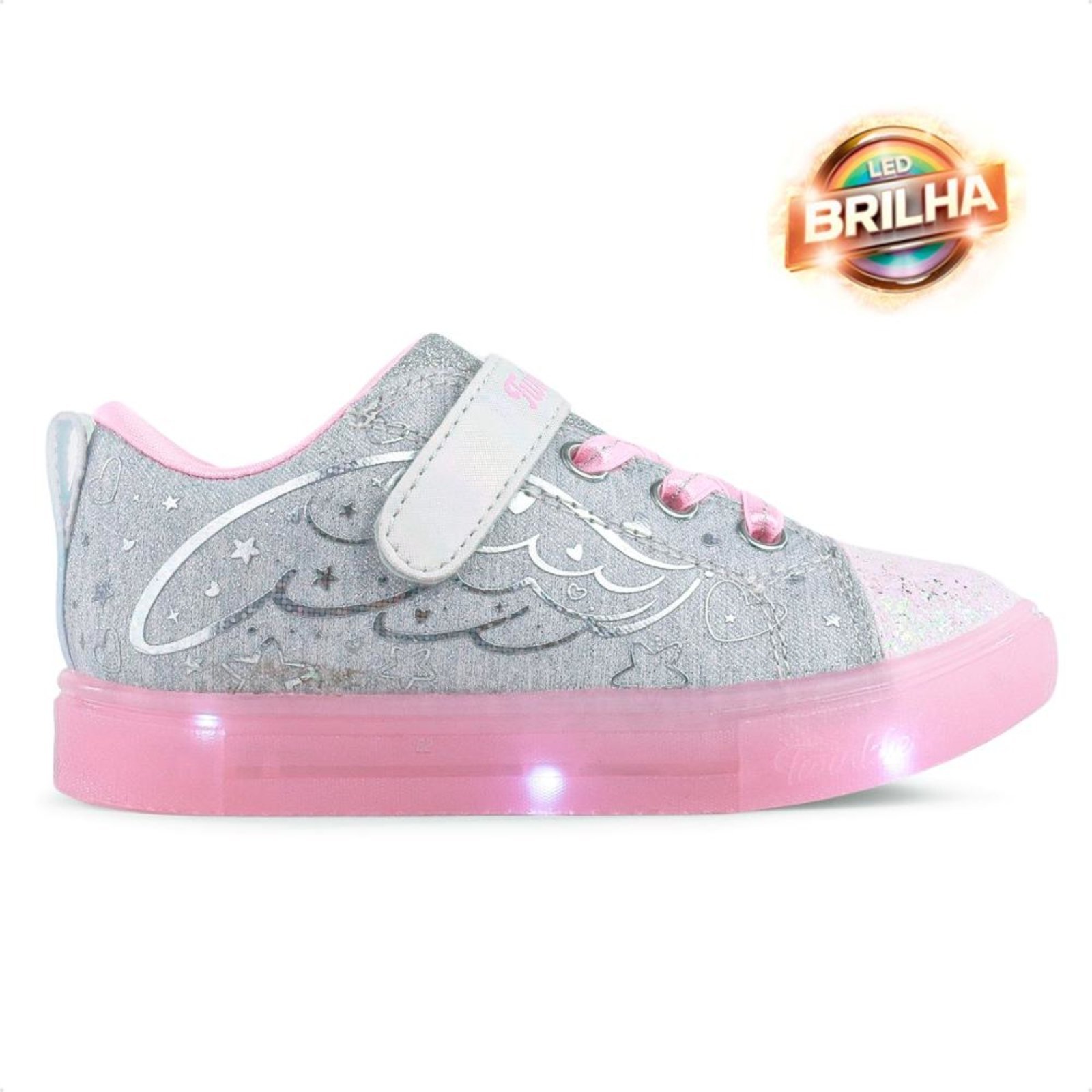 Infantil - Tênis Skechers Twinkle Sparks Ice Heather Cinza