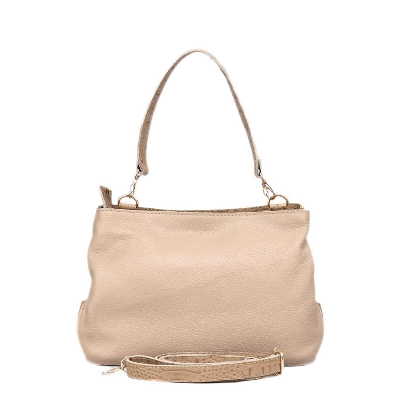 Bolsa SN Couros Mikonos Nude/Croco
